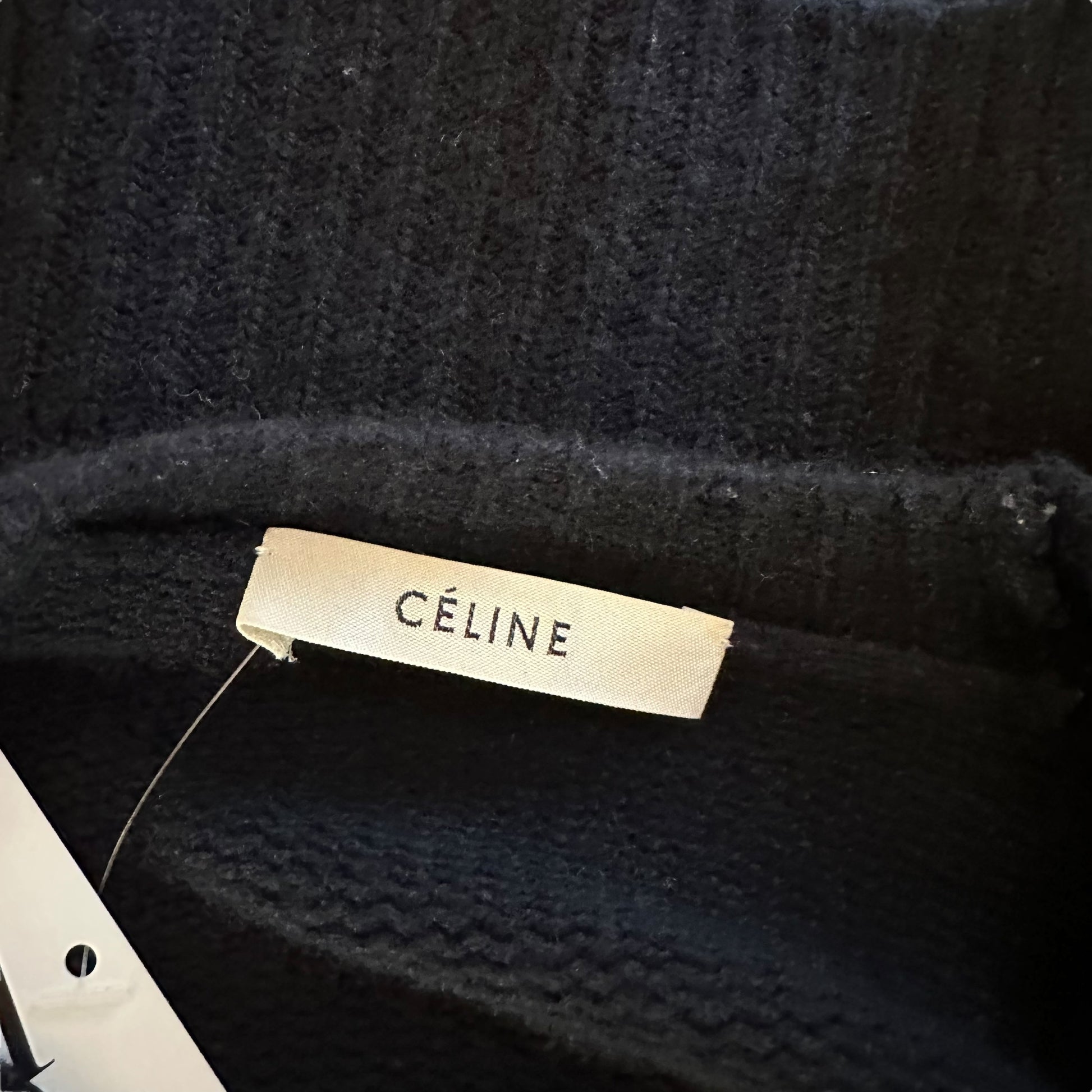 Celine by Phoebe Philo Navy Cashmere Logo Sweater - Outfit Repeater