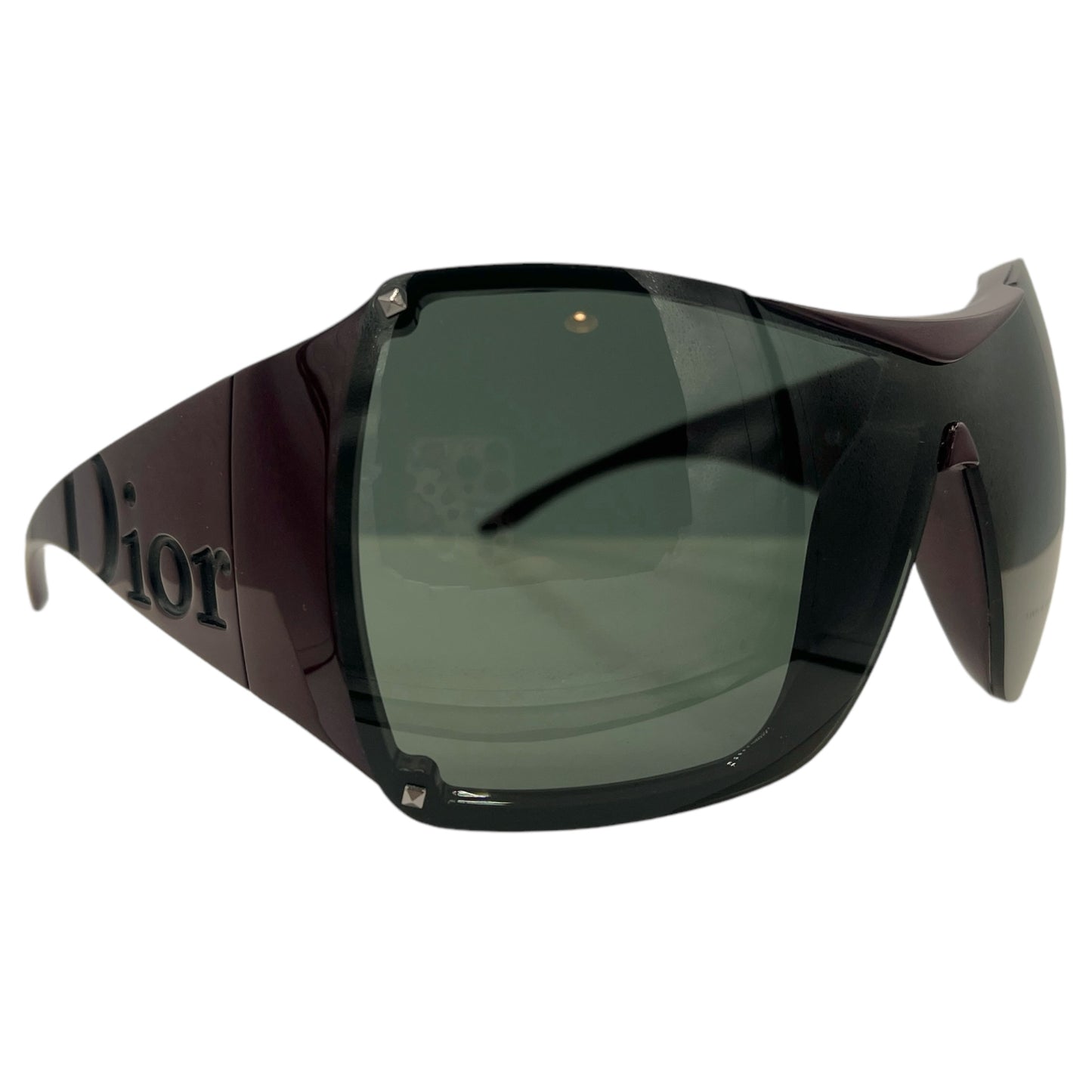 Dior Overshine 1 Burgudy Oversized Shield Sunglasses - Outfit Repeater