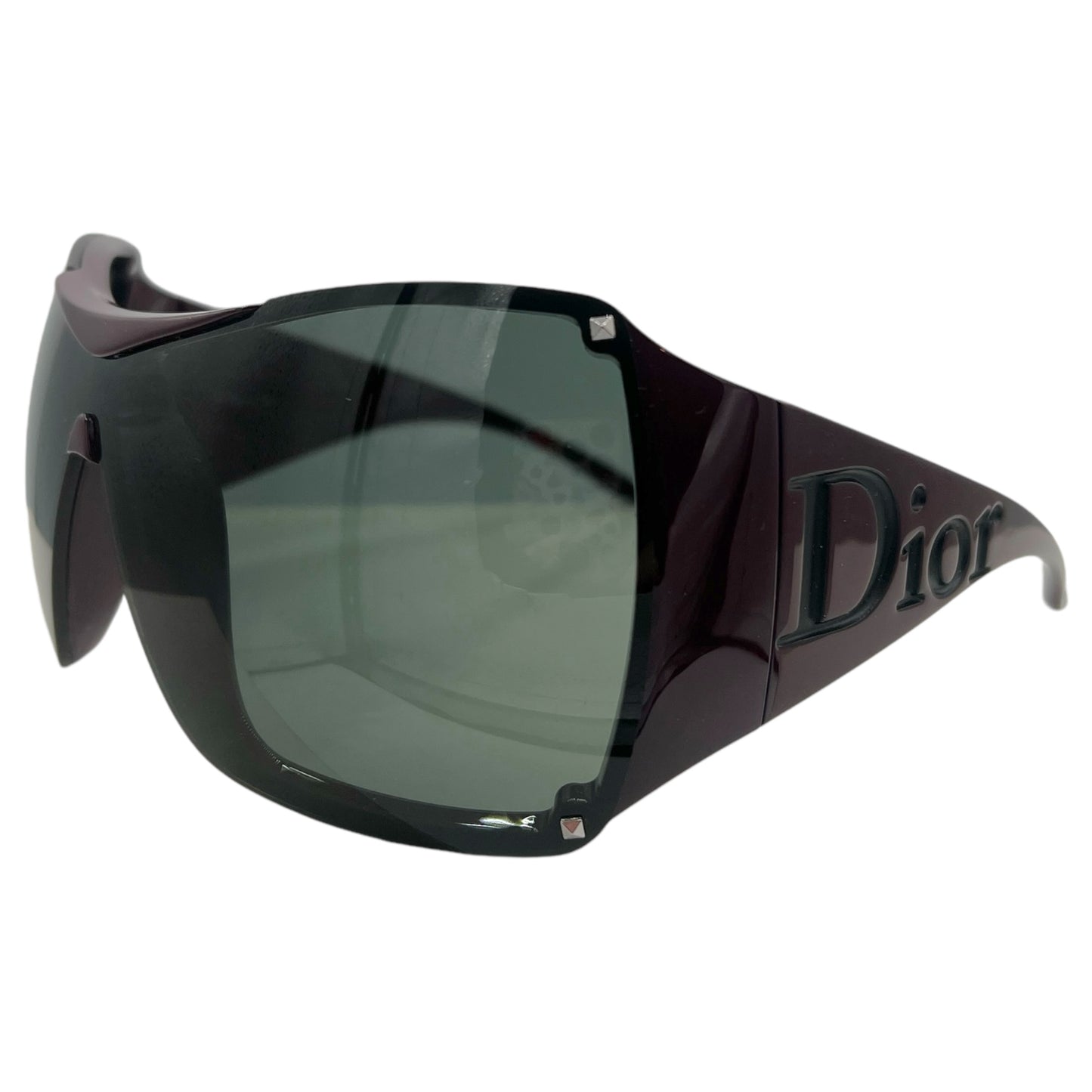 Dior Overshine 1 Burgudy Oversized Shield Sunglasses - Outfit Repeater