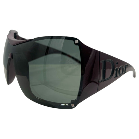 Dior Overshine 1 Burgudy Oversized Shield Sunglasses - Outfit Repeater