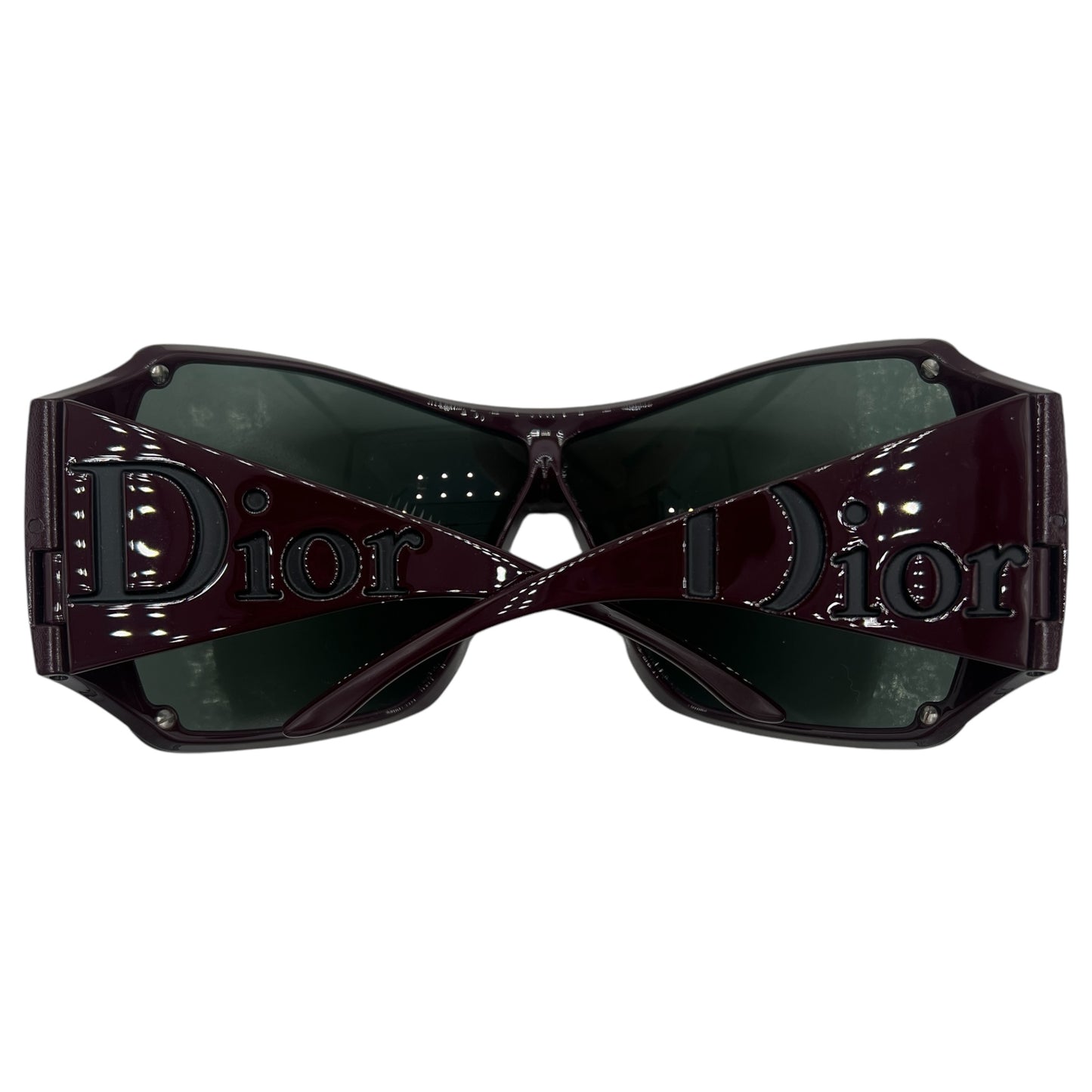 Dior Overshine 1 Burgudy Oversized Shield Sunglasses - Outfit Repeater