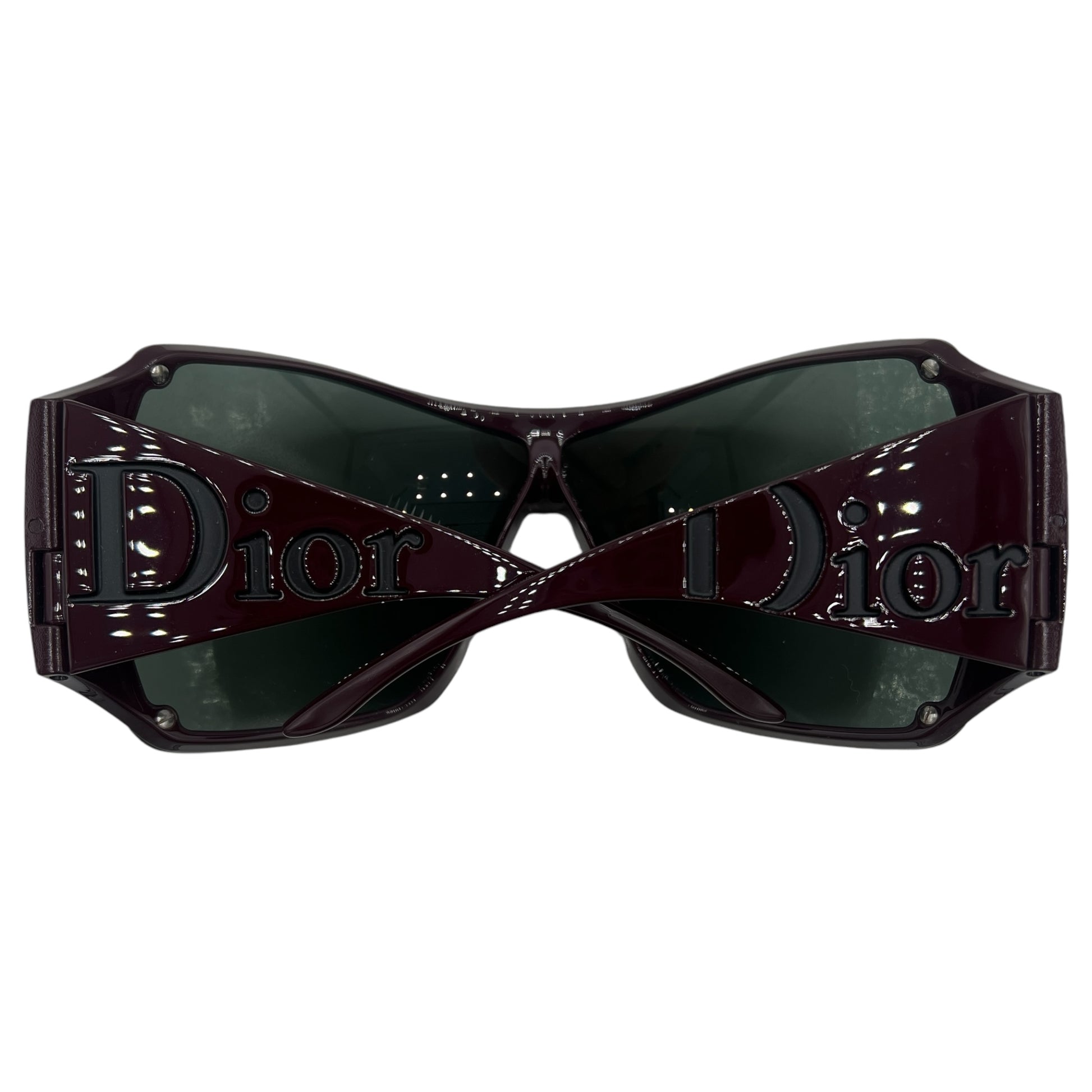 Dior Overshine 1 Burgudy Oversized Shield Sunglasses - Outfit Repeater