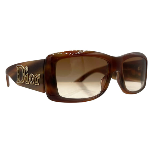 Dior Aventura 2 Brown Oversized Rectangle Sunglasses - Outfit Repeater