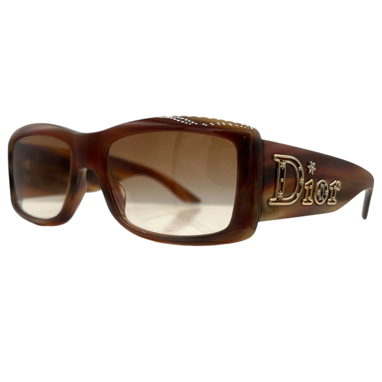 Dior Aventura 2 Brown Oversized Rectangle Sunglasses - Outfit Repeater
