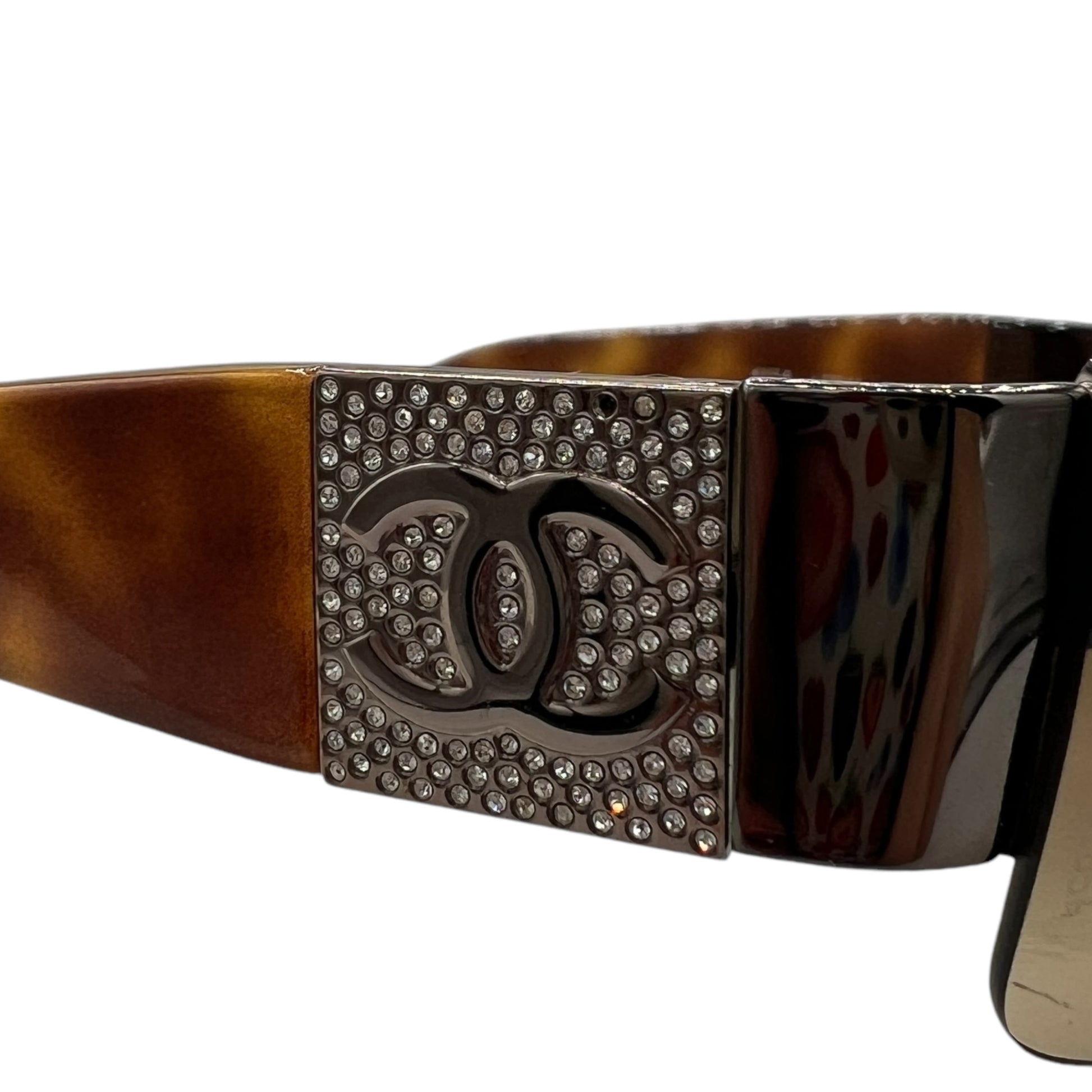 Chanel Brown Tortoise 4117 Crystal Logo Sunglasses - Outfit Repeater