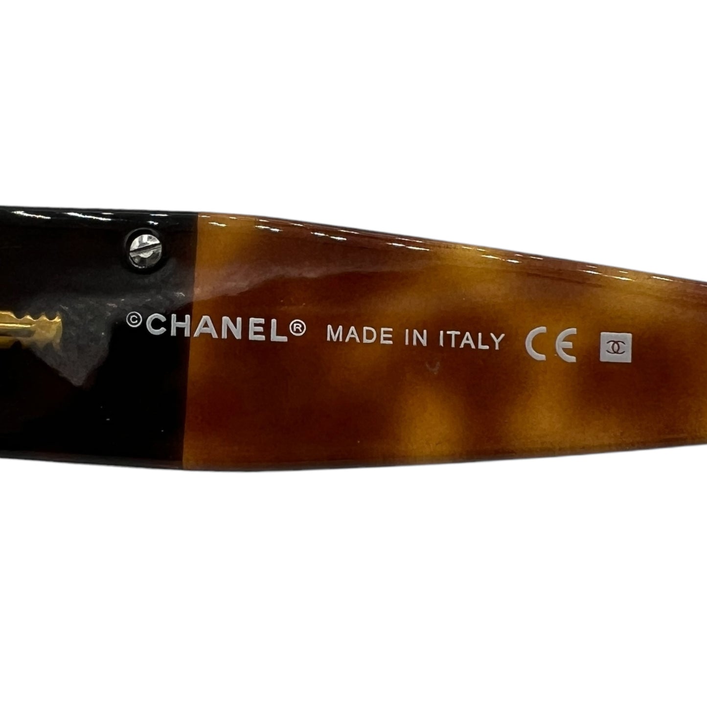 Chanel Brown Tortoise 4117 Crystal Logo Sunglasses - Outfit Repeater