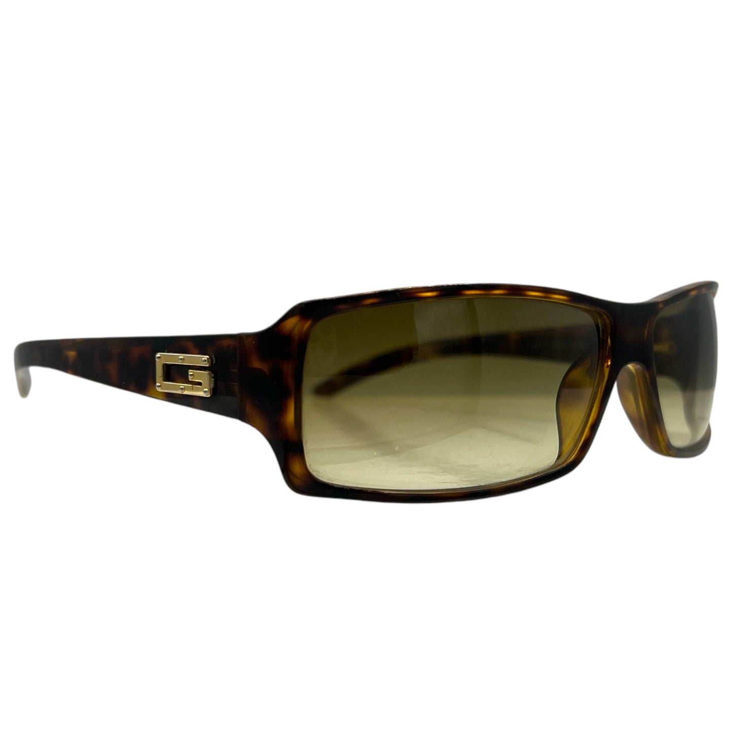 Gucci 90's Tortoise Brown Rectangle Sunglasses 2515/S