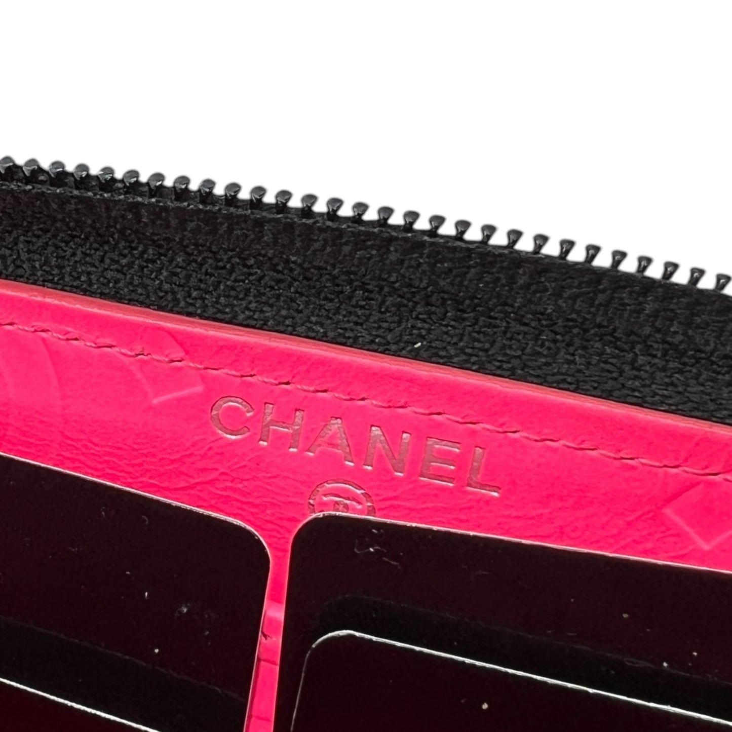 Chanel Black Quilted Zipper Wallet