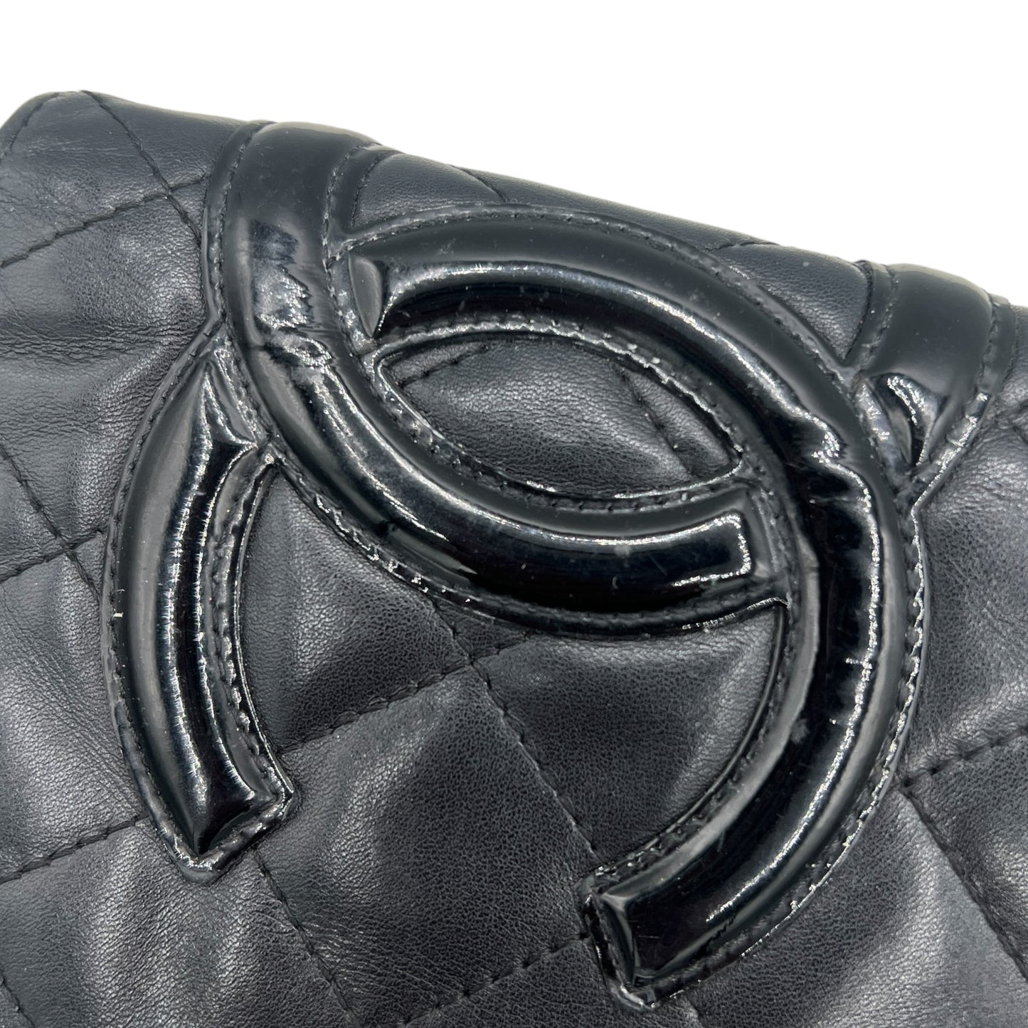 Chanel Cambon Black Quilted Bi-Fold Long Wallet