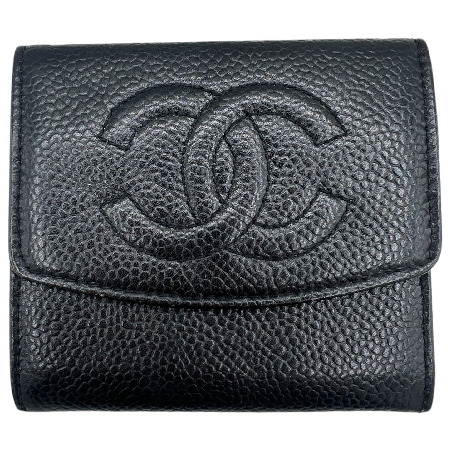 Chanel Black Caviar Coin Purse Card Holder