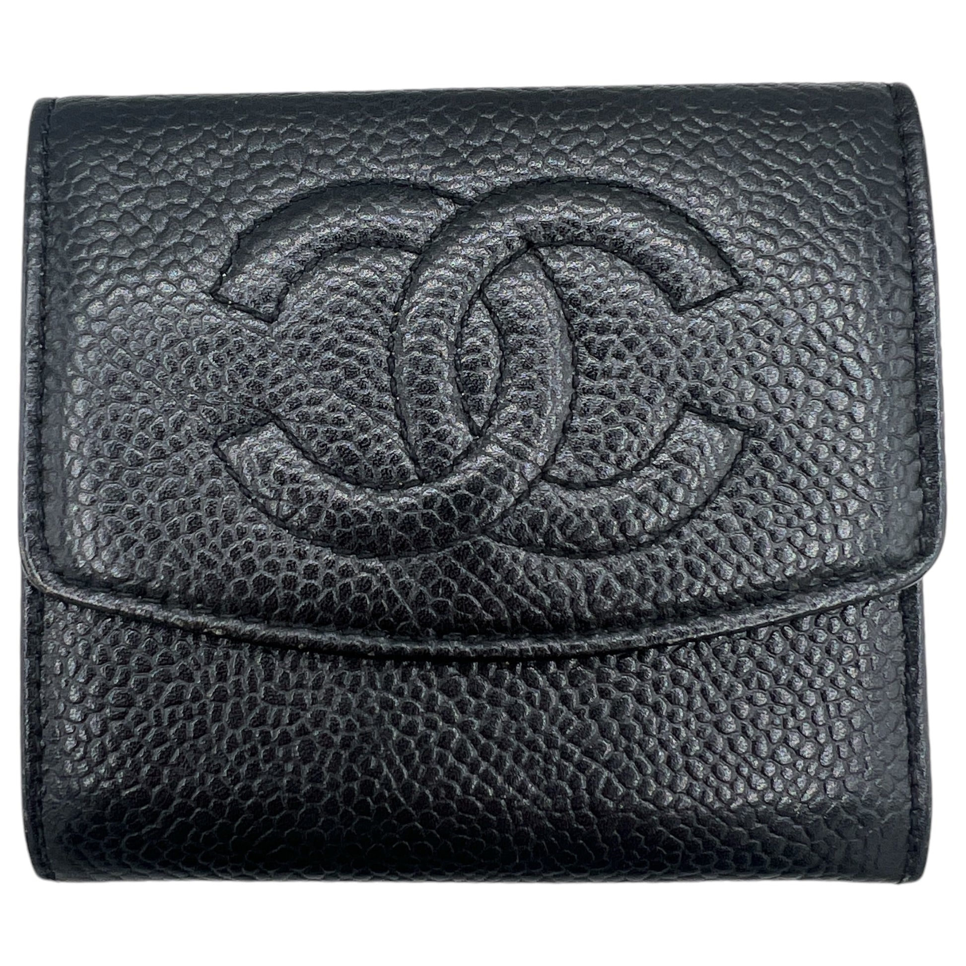 Chanel Black Caviar Coin Purse Card Holder