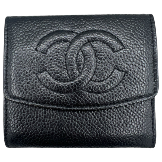 Chanel Black Caviar Coin Purse Card Holder