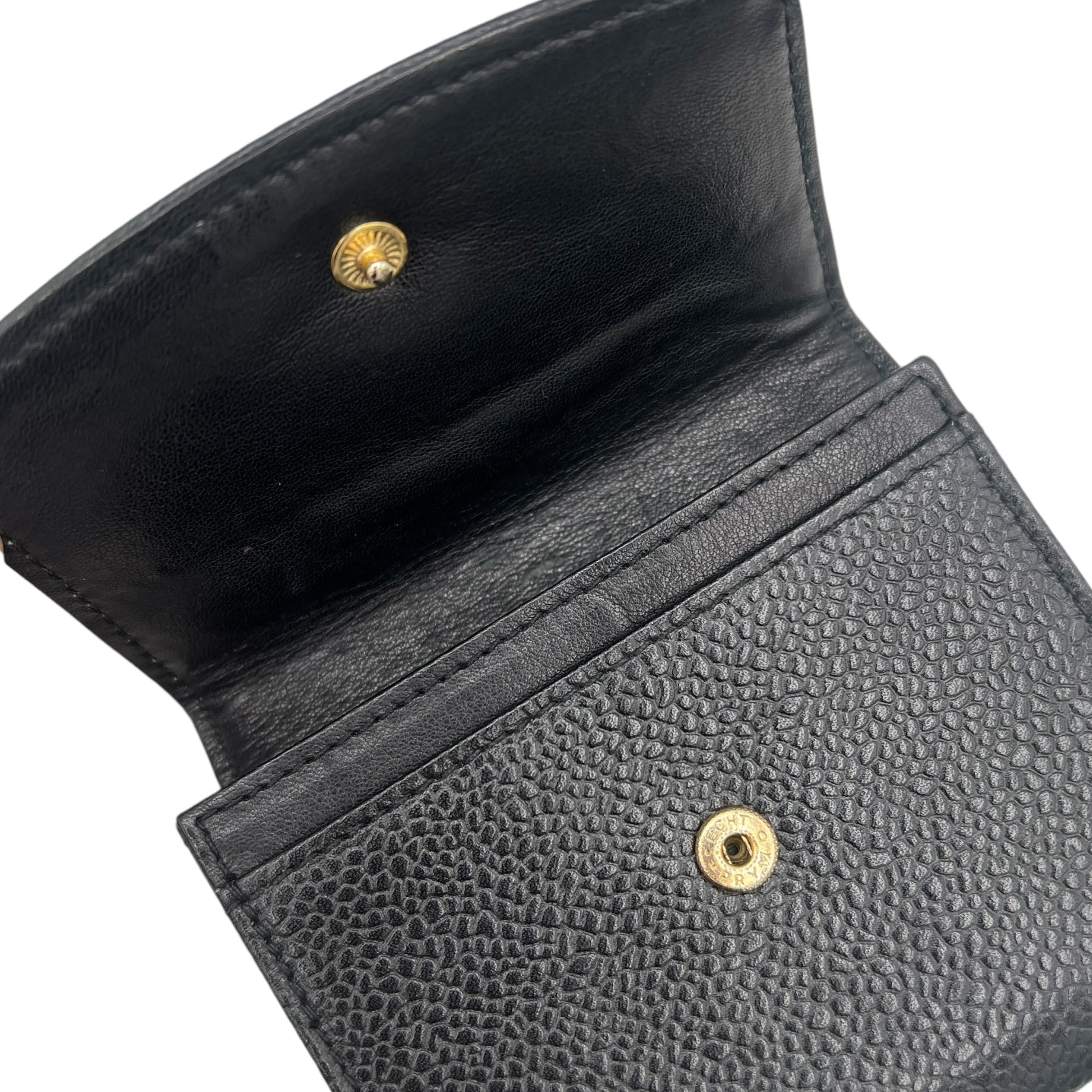 Chanel Black Caviar Coin Purse Card Holder