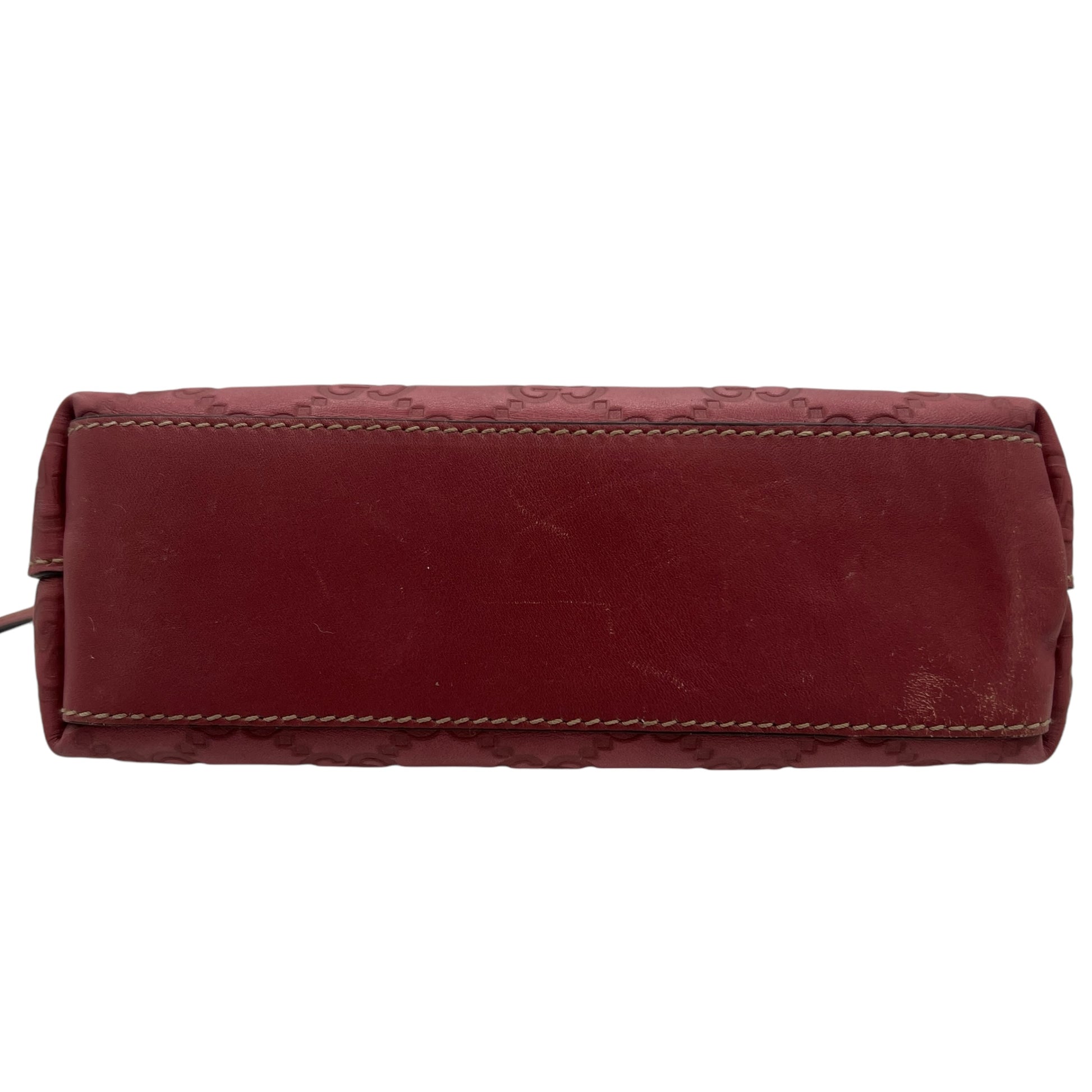 Gucci Burgundy Embossed Monogram Makeup Bag - Outfit Repeater