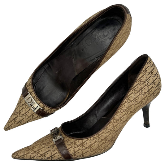 Christian Dior Monogram Logo Plate Heels - Outfit Repeater