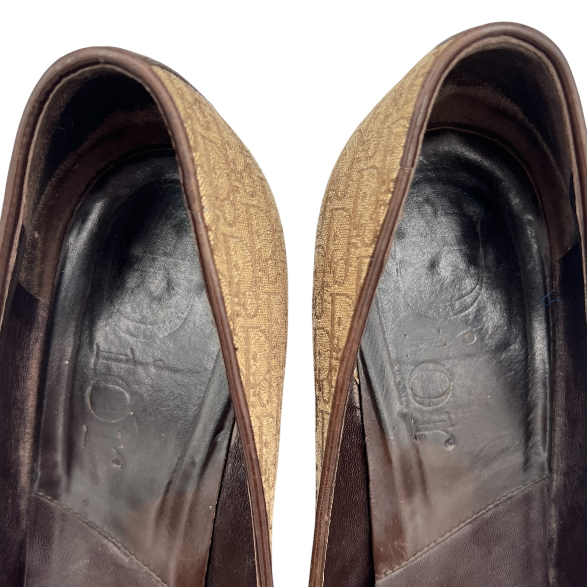 Christian Dior Monogram Logo Plate Heels - Outfit Repeater