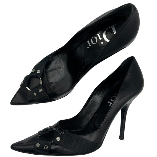 Christian Dior Hardcore Black Leather Heels