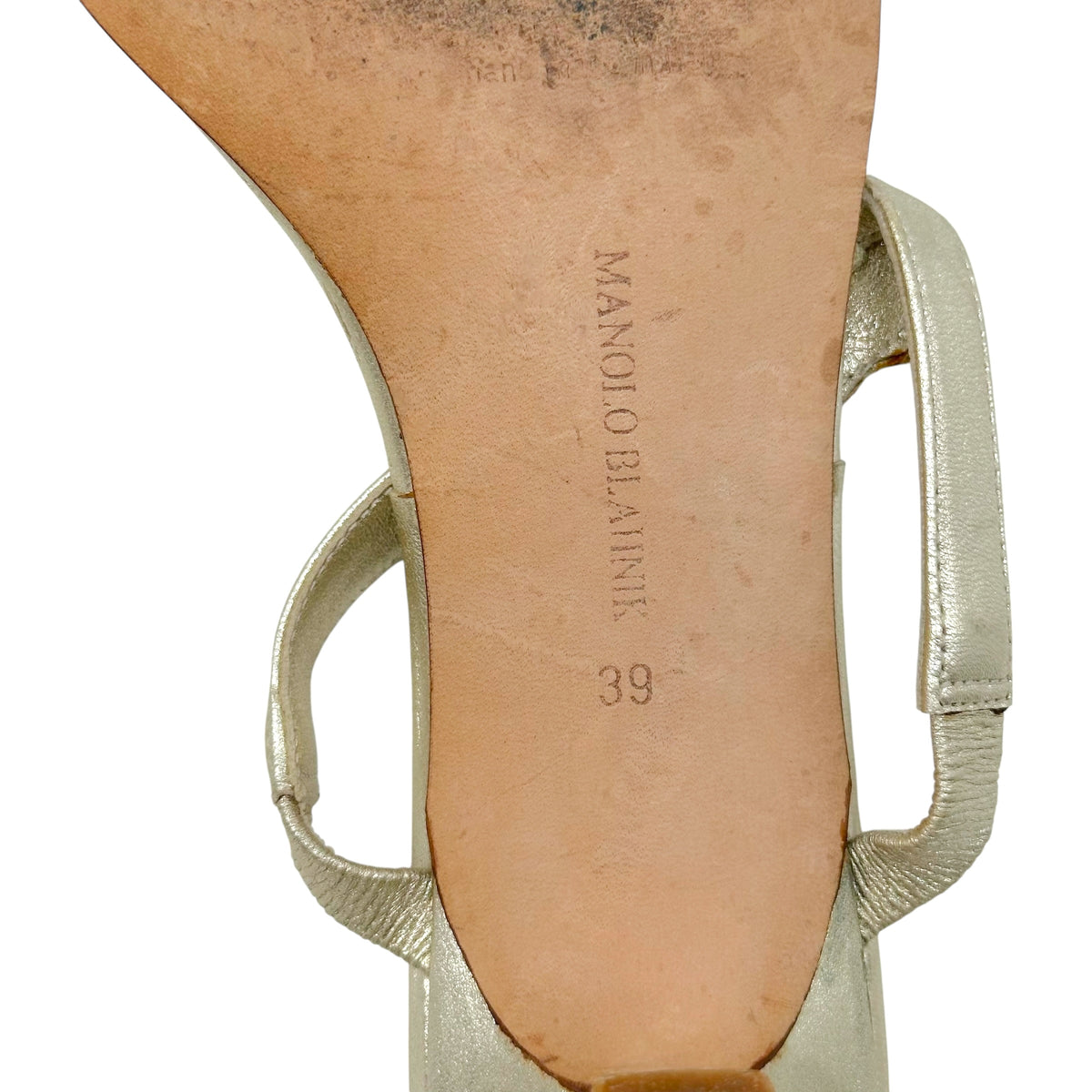 Manolo Blahnik Gold Turquoise Beaded Kitten Heel Flip Flops