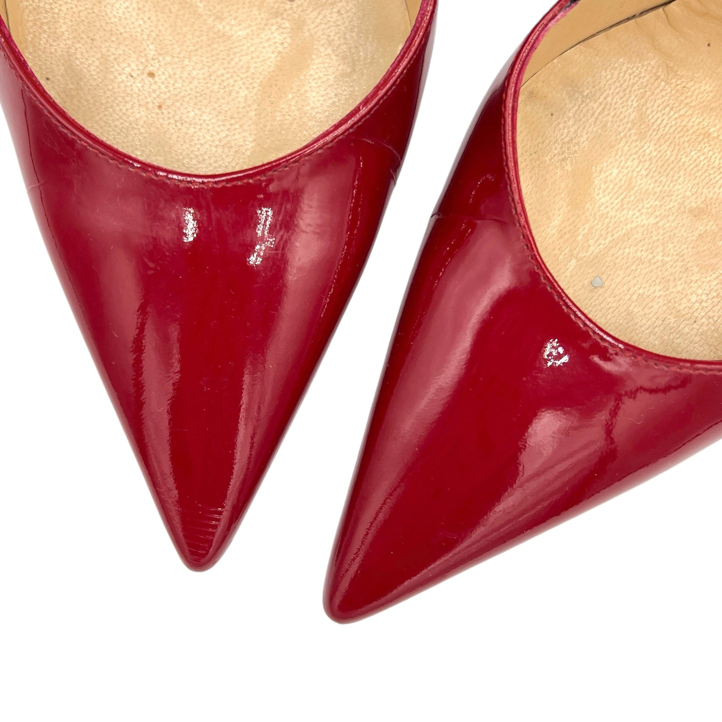 Manolo Blahnik Red Patent Leather Mary Jane Heels