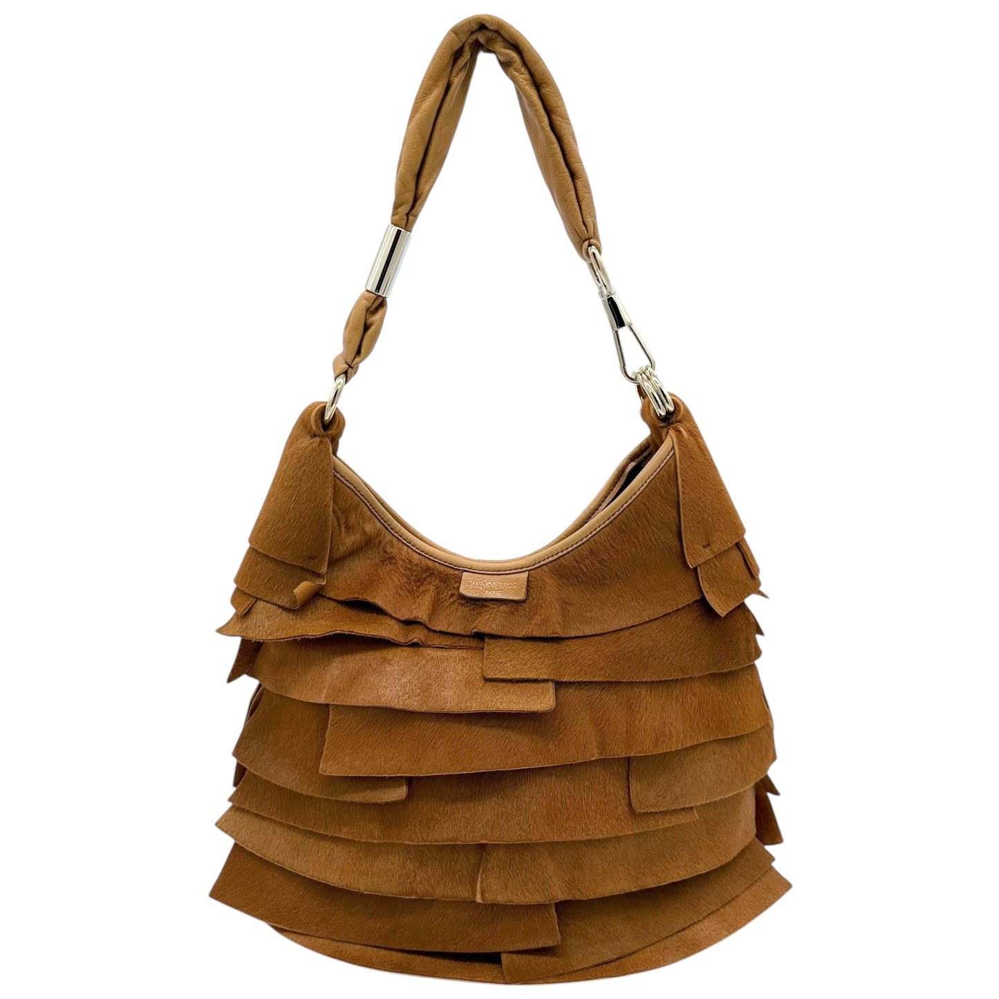 Yves Saint Laurent Rive Gauche Brown Ponyhair Saint Tropez Bag