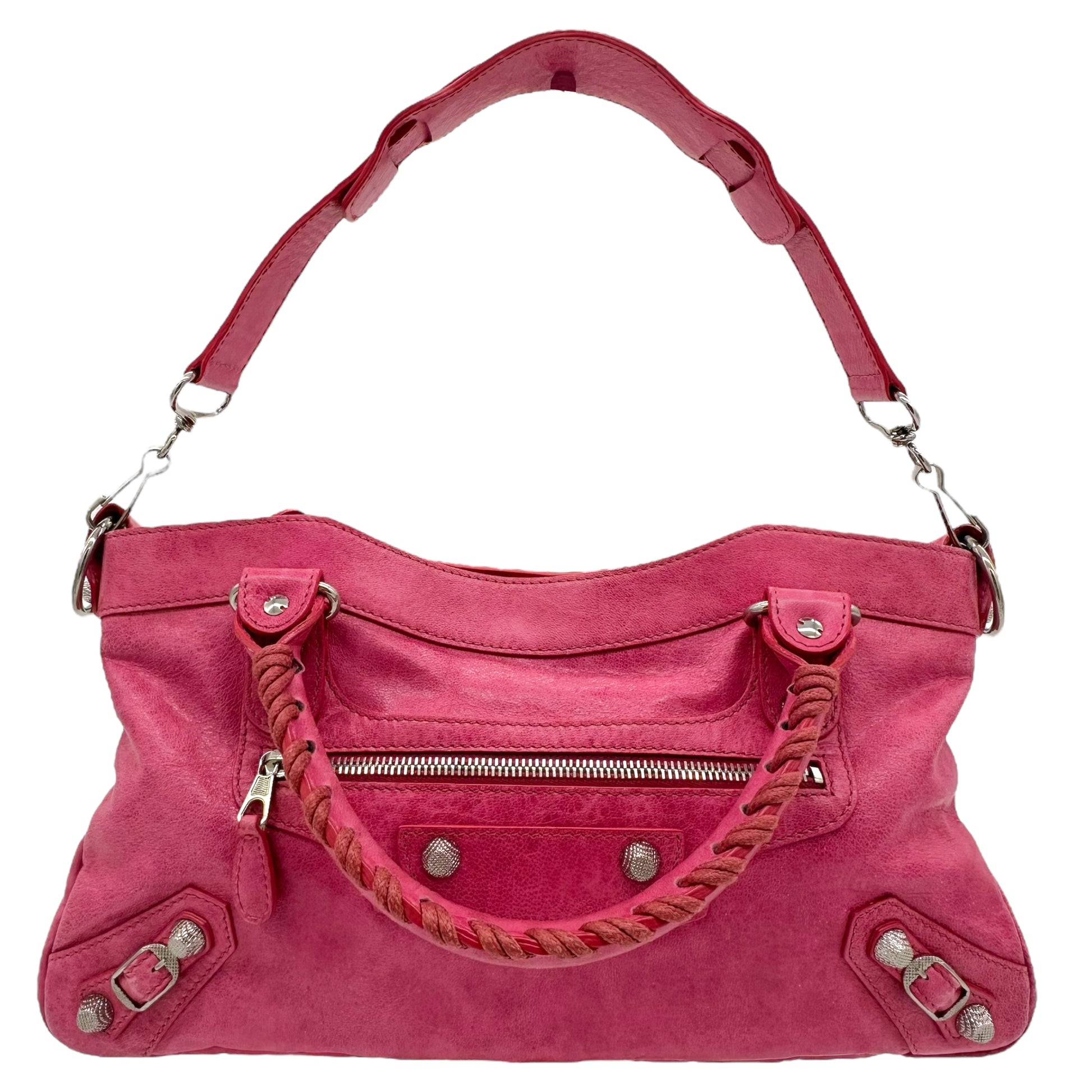 Balenciaga Hot Pink City Bag - Outfit Repeater