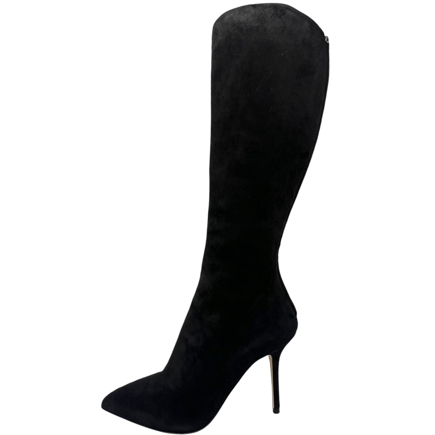 Dolce & Gabbana Black Suede Pointed Toe Heeled Boots