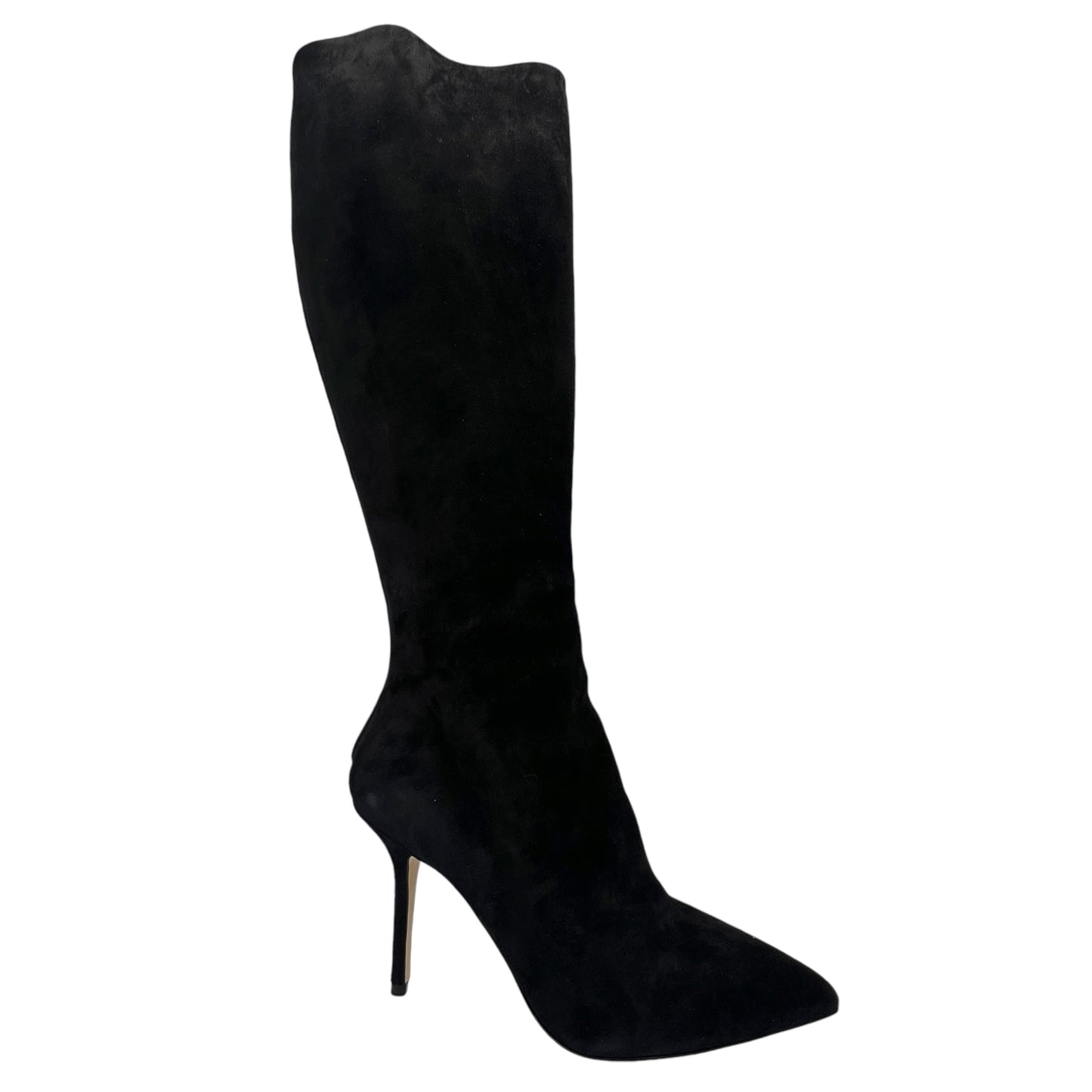 Dolce & Gabbana Black Suede Pointed Toe Heeled Boots