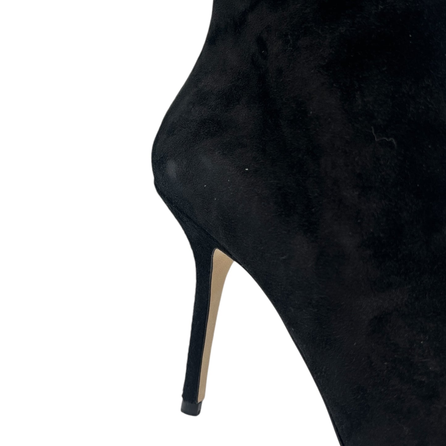 Dolce & Gabbana Black Suede Pointed Toe Heeled Boots