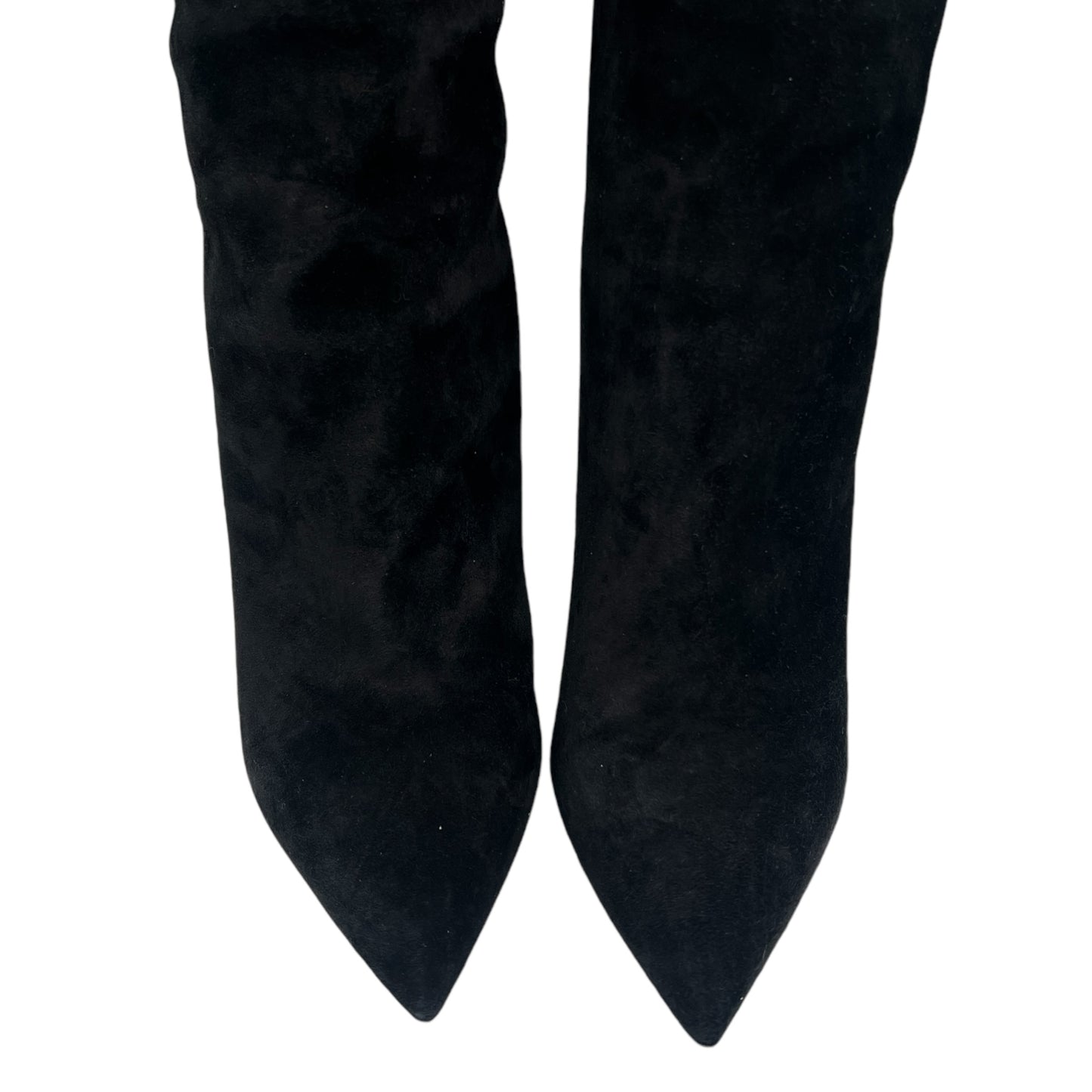 Dolce & Gabbana Black Suede Pointed Toe Heeled Boots