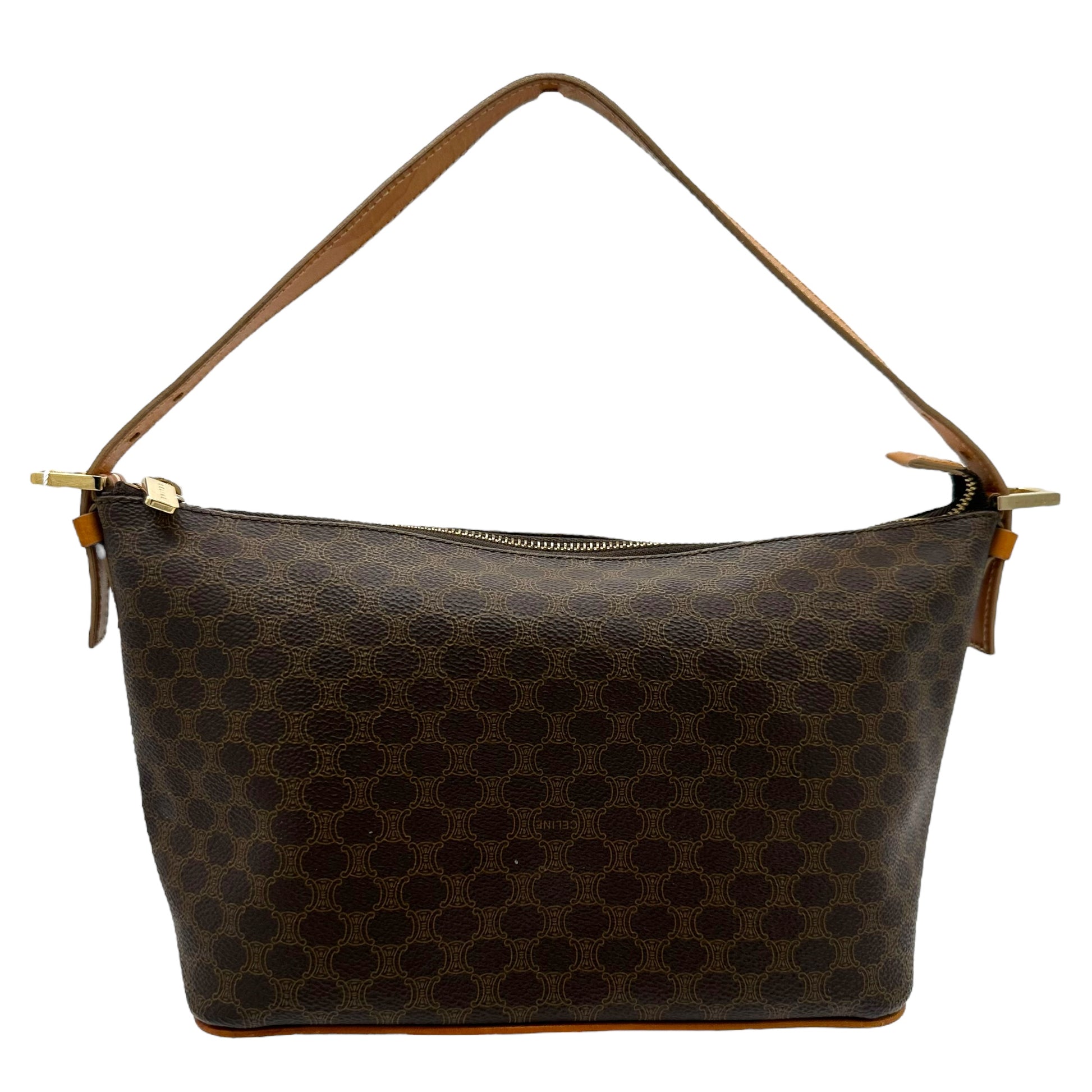 Celine Brown Macadam Monogram Shoulder Bag - Outfit Repeater