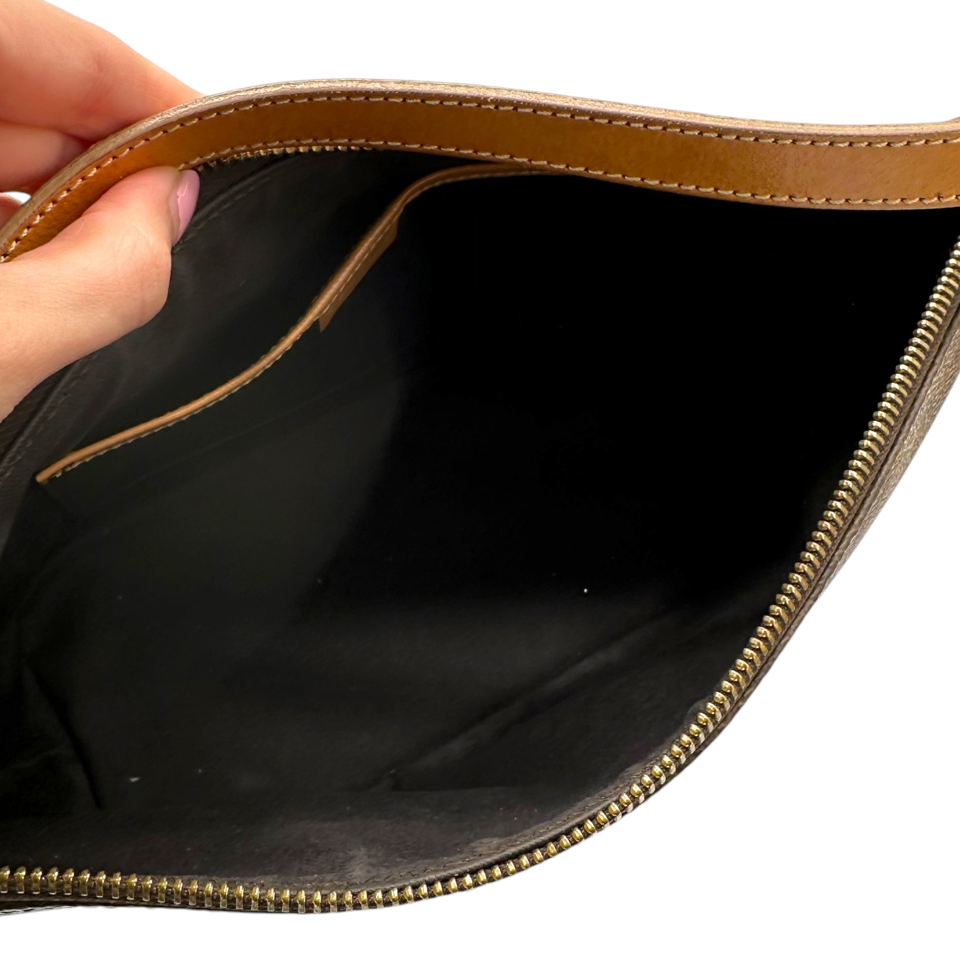 Celine Brown Macadam Monogram Shoulder Bag - Outfit Repeater