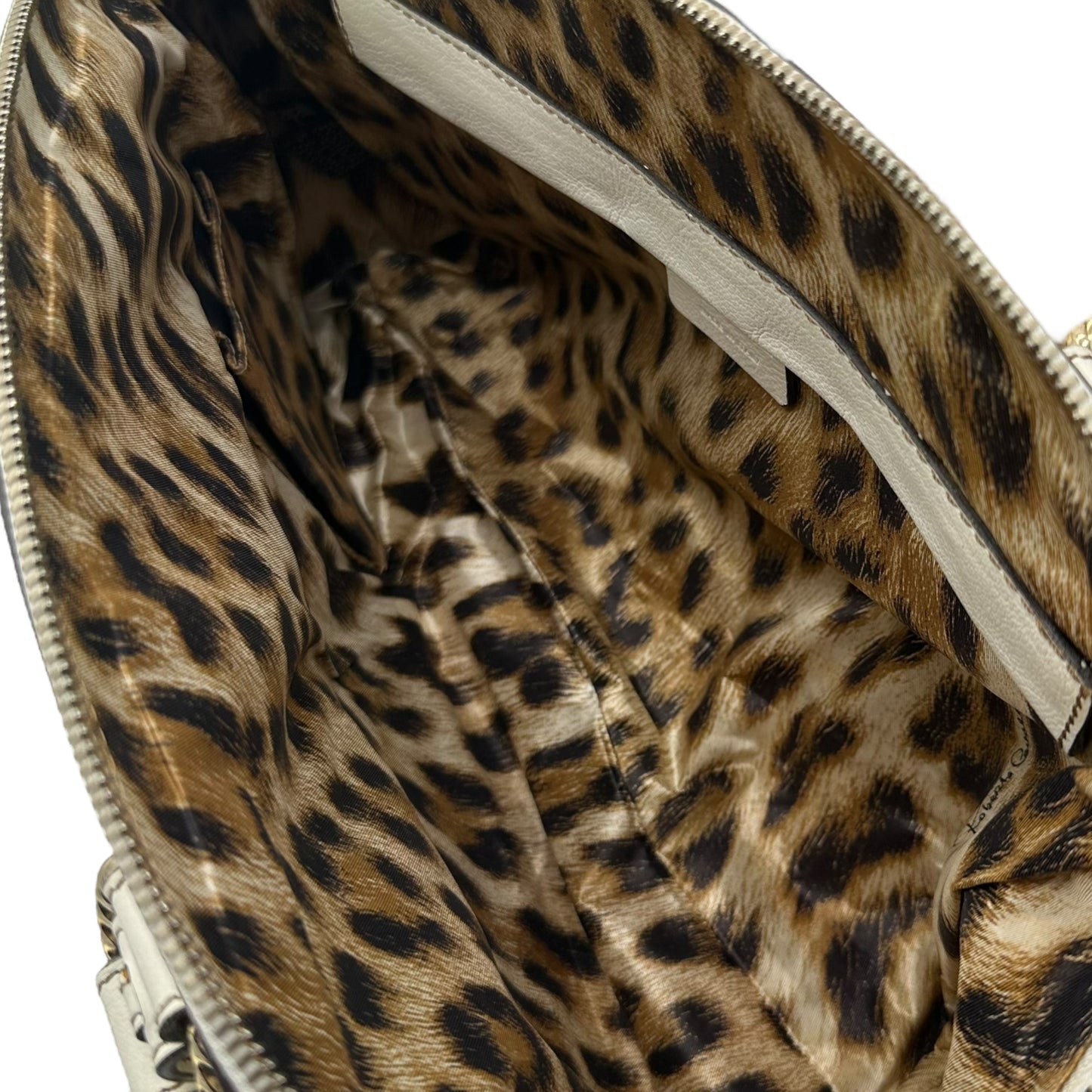 Roberto Cavalli Brown Zebra Print Ponyhair Shoulder Bag