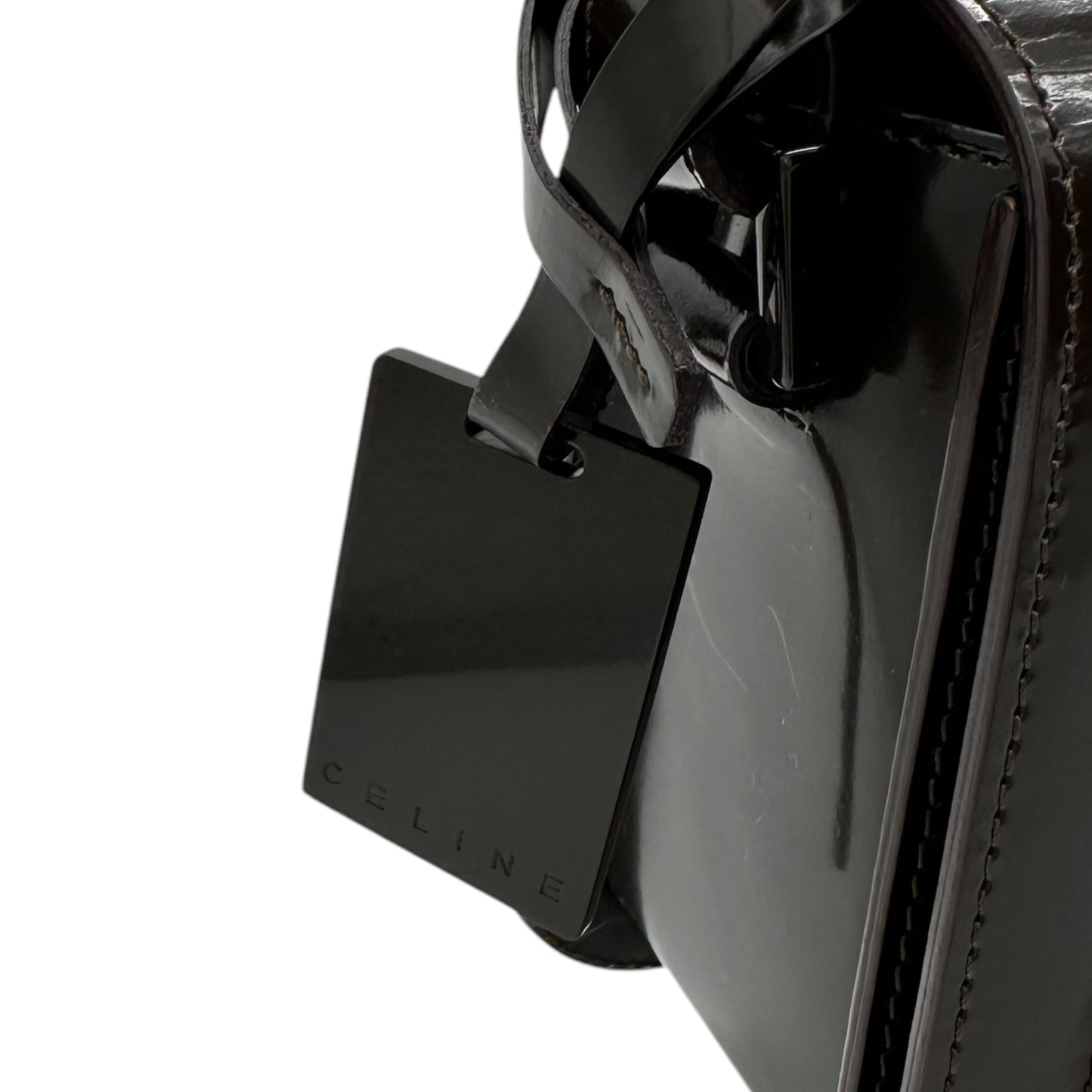 Celine Ponyhair Fur Shoulder & Black Leather Bag