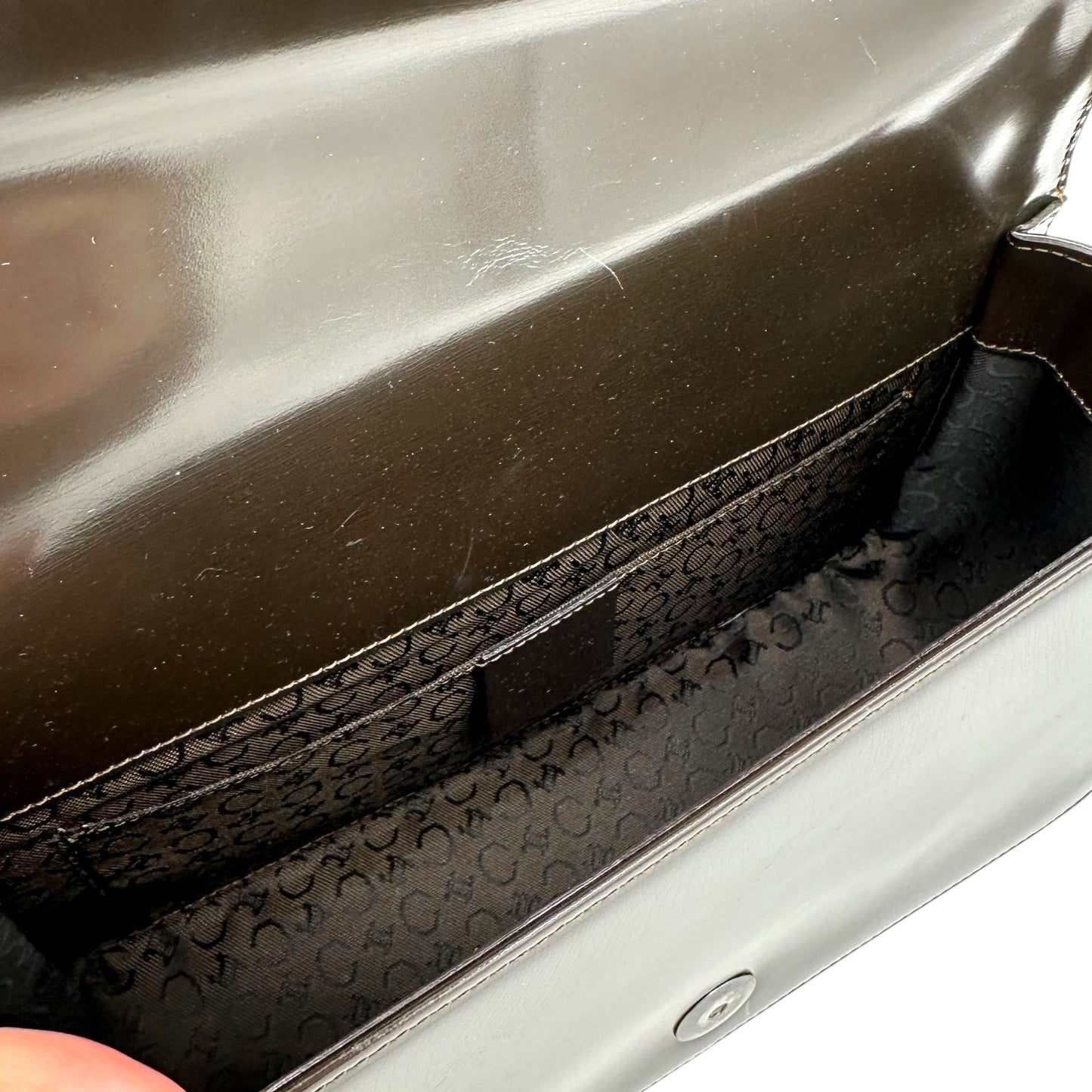 Celine Ponyhair Fur Shoulder & Black Leather Bag