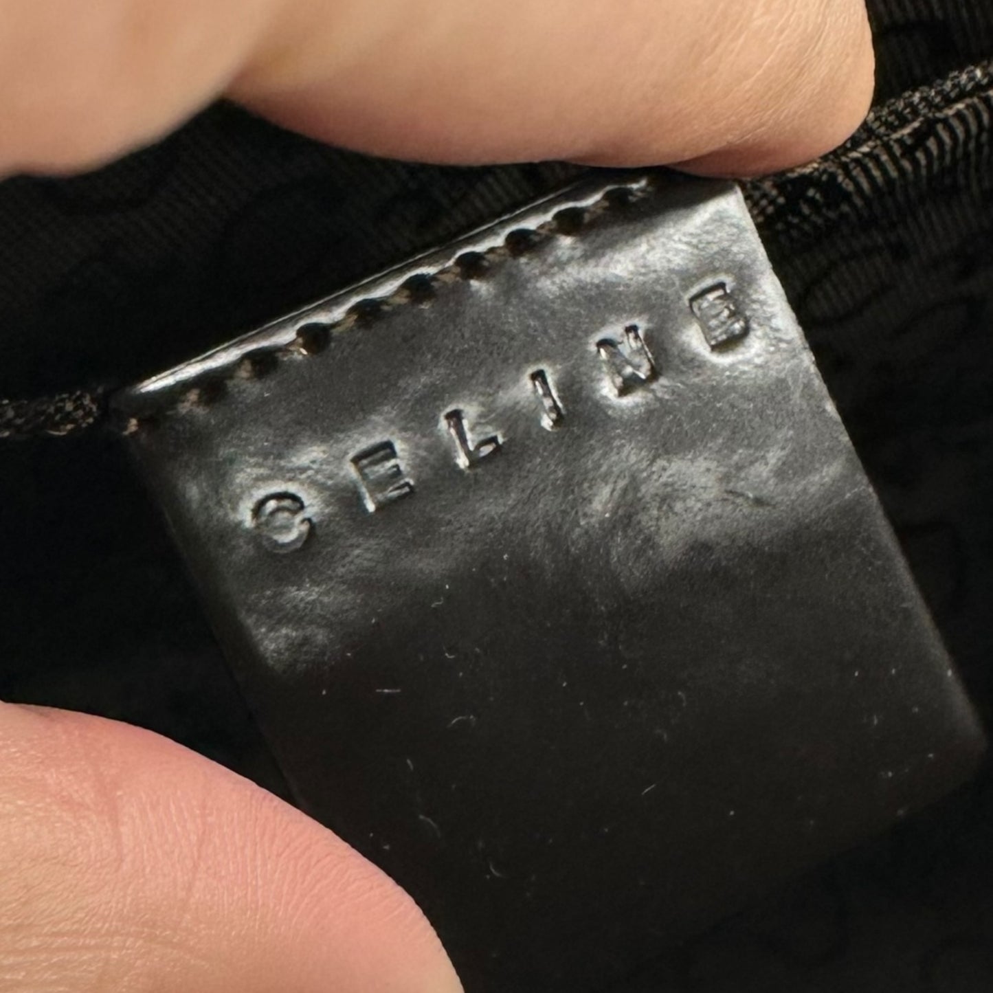 Celine Ponyhair Fur Shoulder & Black Leather Bag