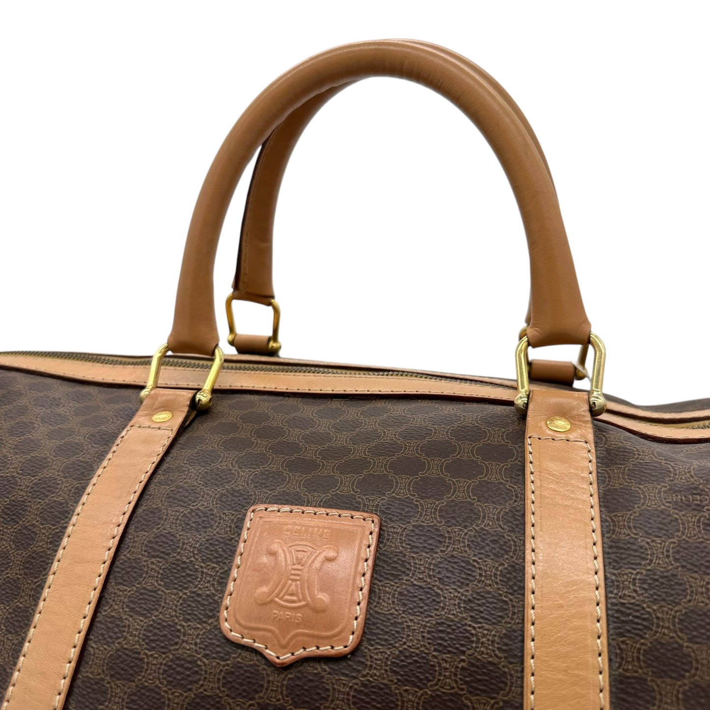 Celine Macadam Brown Monogram Duffle Bag