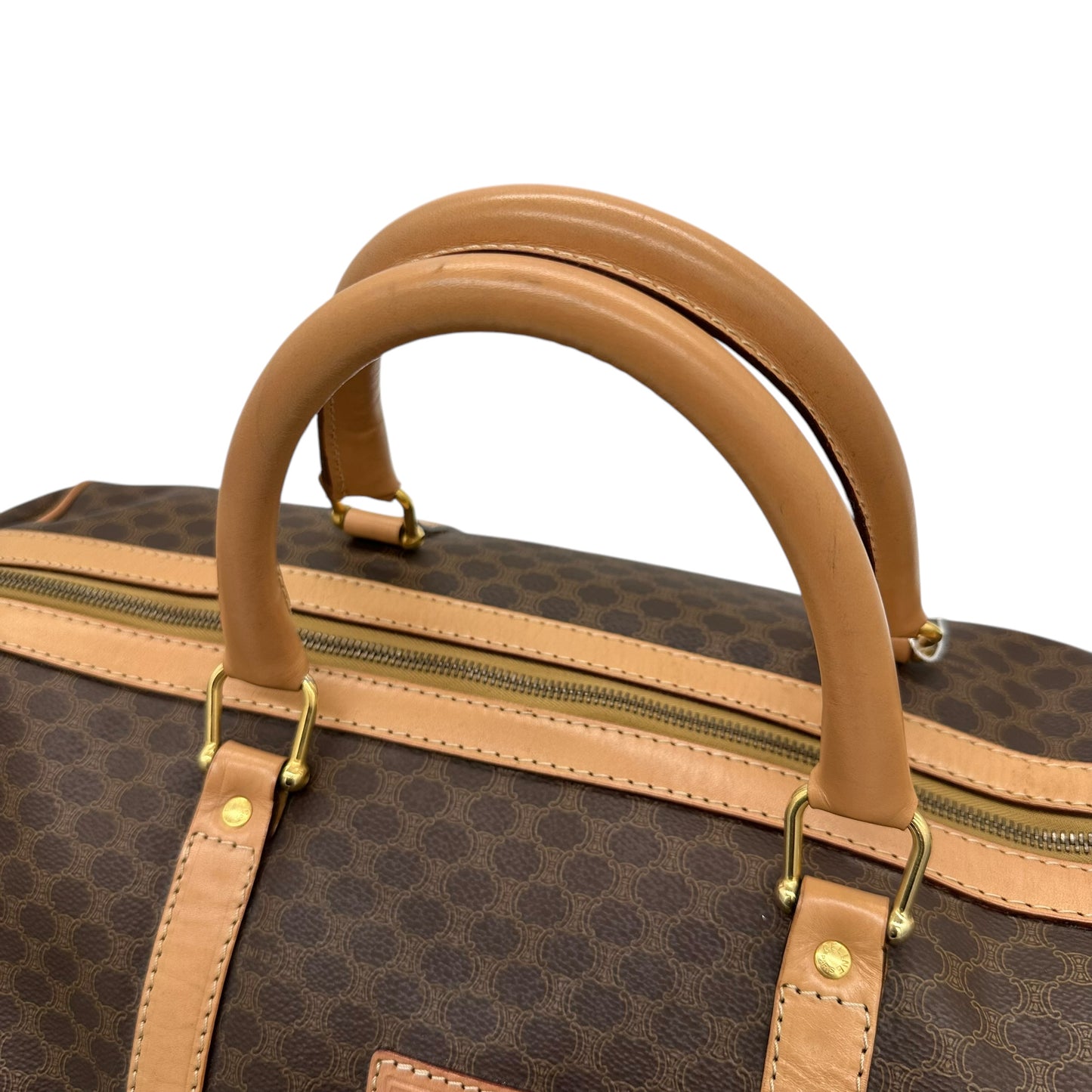 Celine Macadam Brown Monogram Duffle Bag