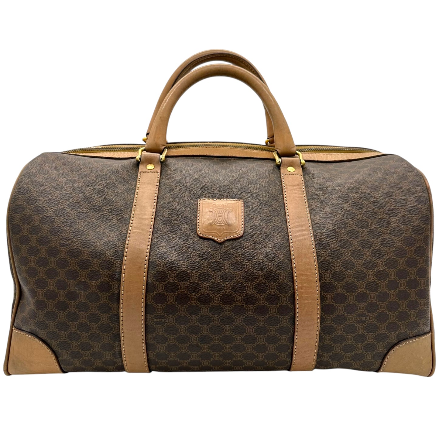 Celine Macadam Brown Monogram Duffle Bag