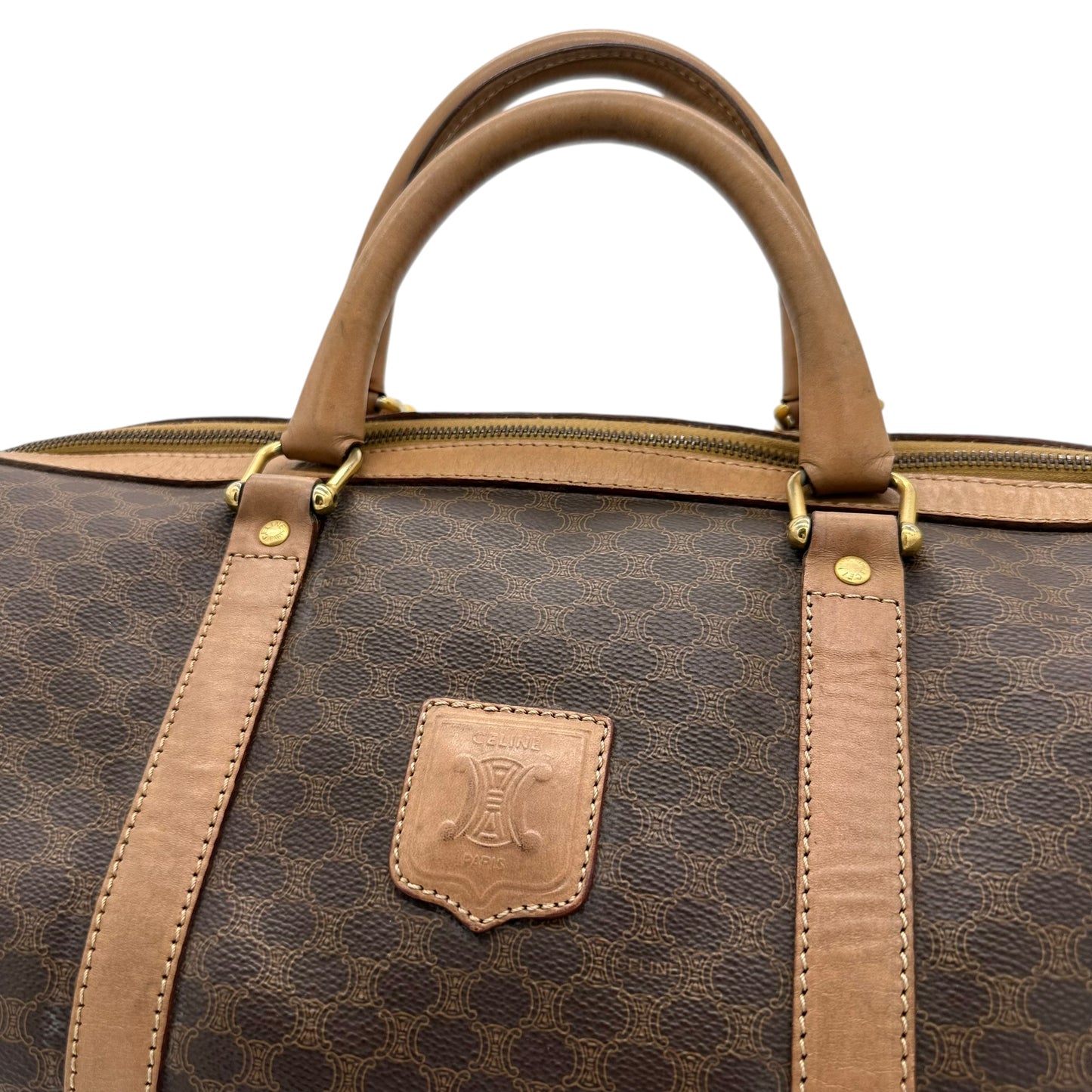 Celine Macadam Brown Monogram Duffle Bag