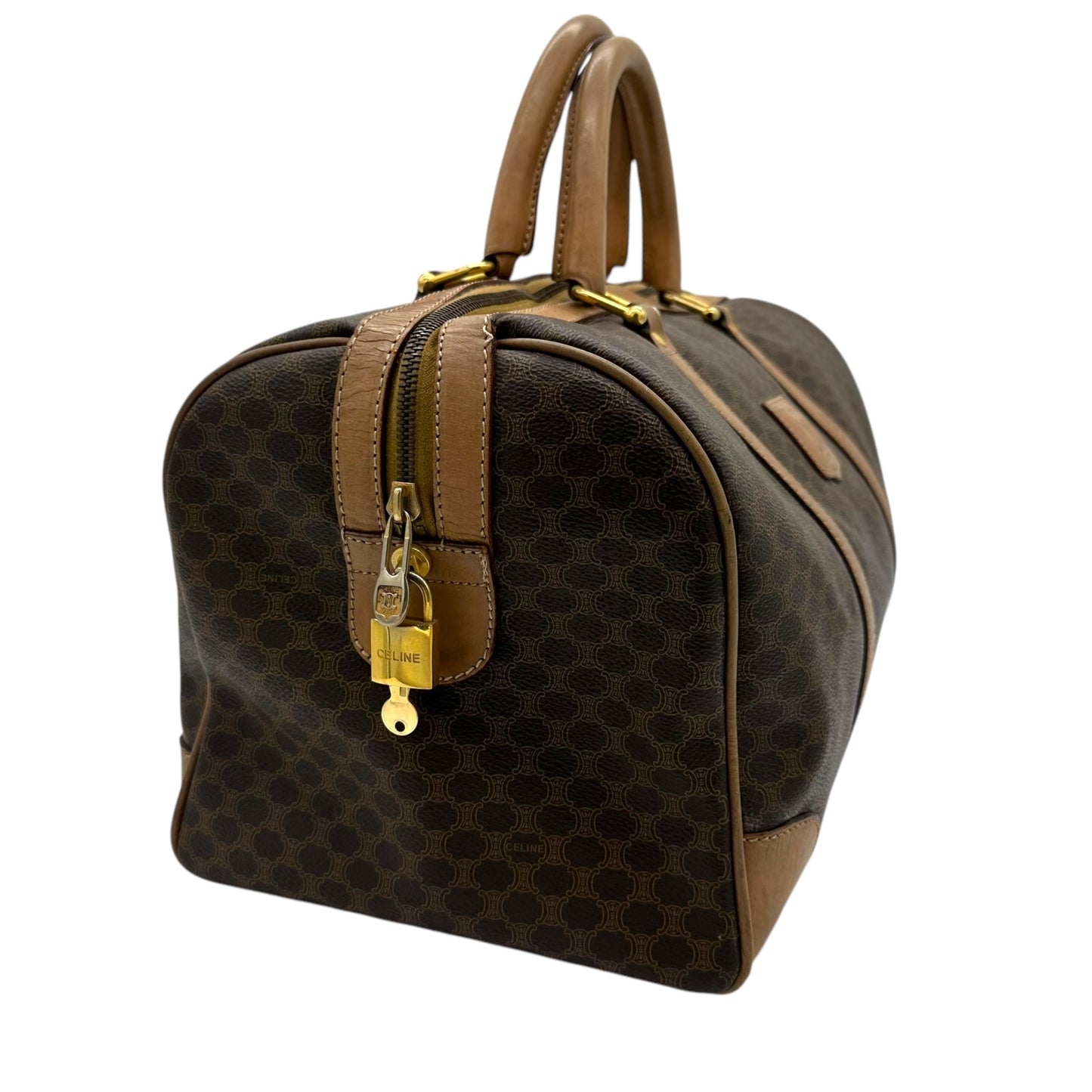 Celine Macadam Brown Monogram Duffle Bag