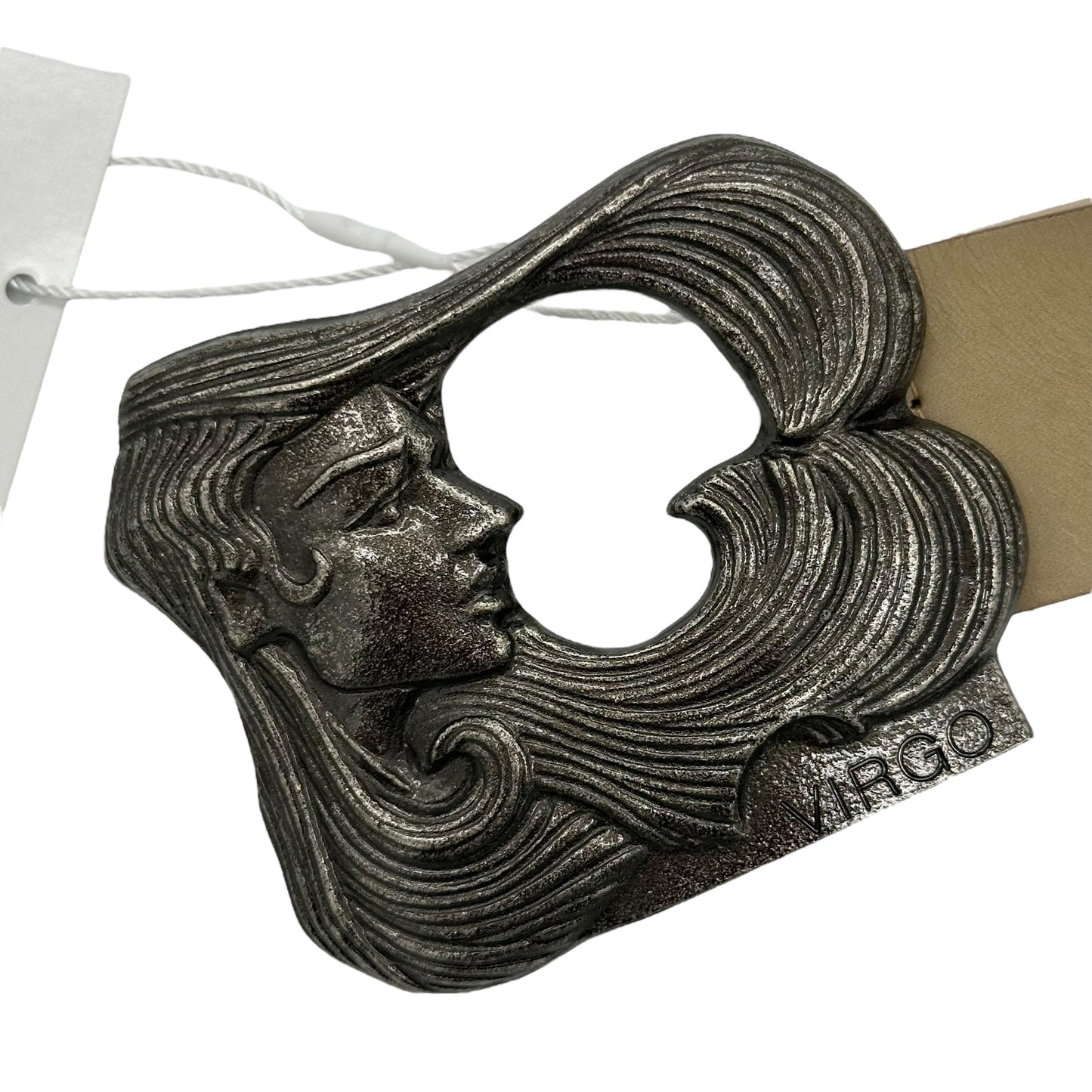 Dolce & Gabbana Ivory Leather Virgo Zodiac Belt - Outfit Repeater