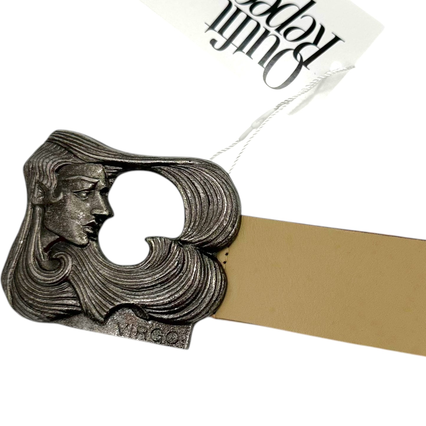 Dolce & Gabbana Ivory Leather Virgo Zodiac Belt - Outfit Repeater