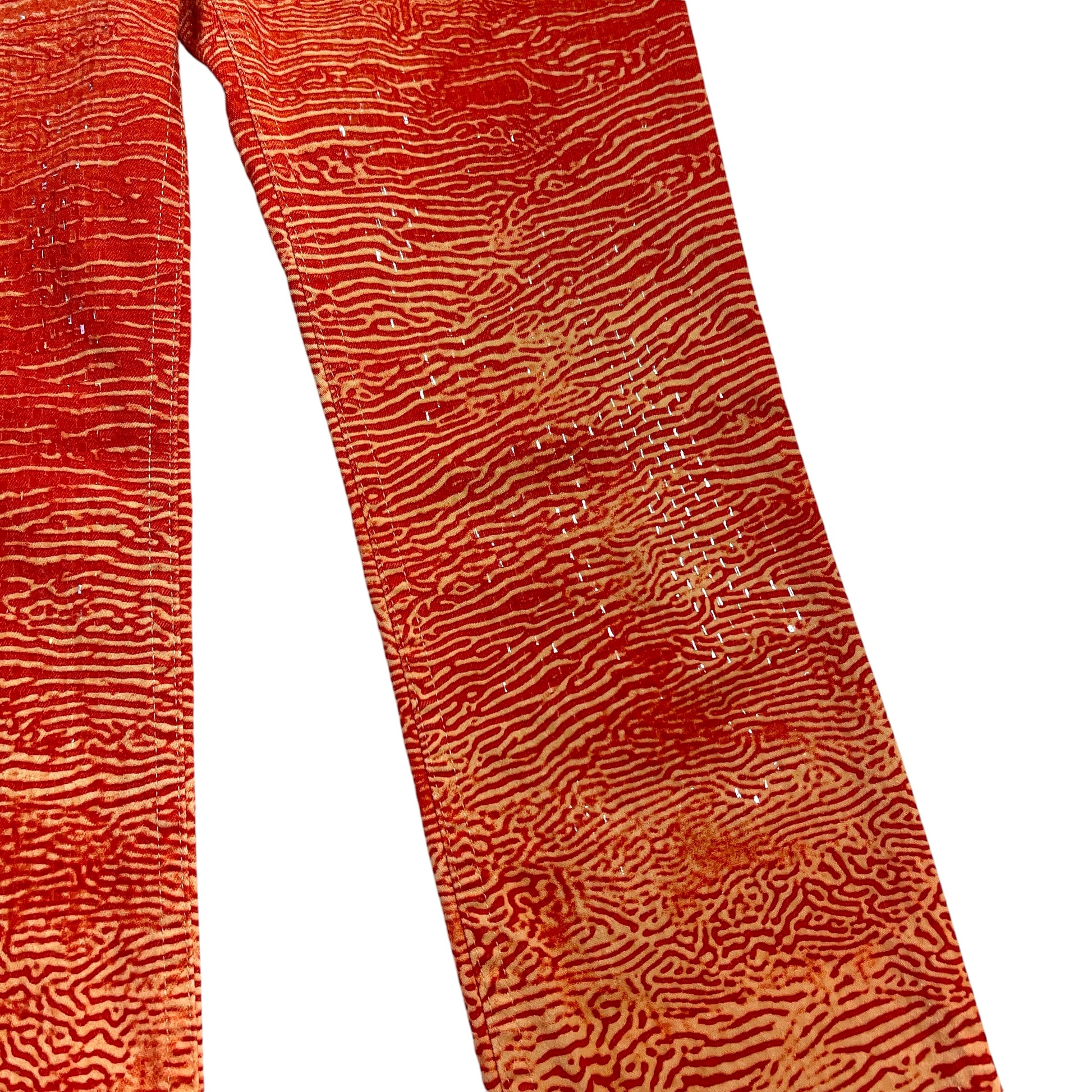 Roberto Cavalli Yellow & Red Striped Shine Jeans - Outfit Repeater