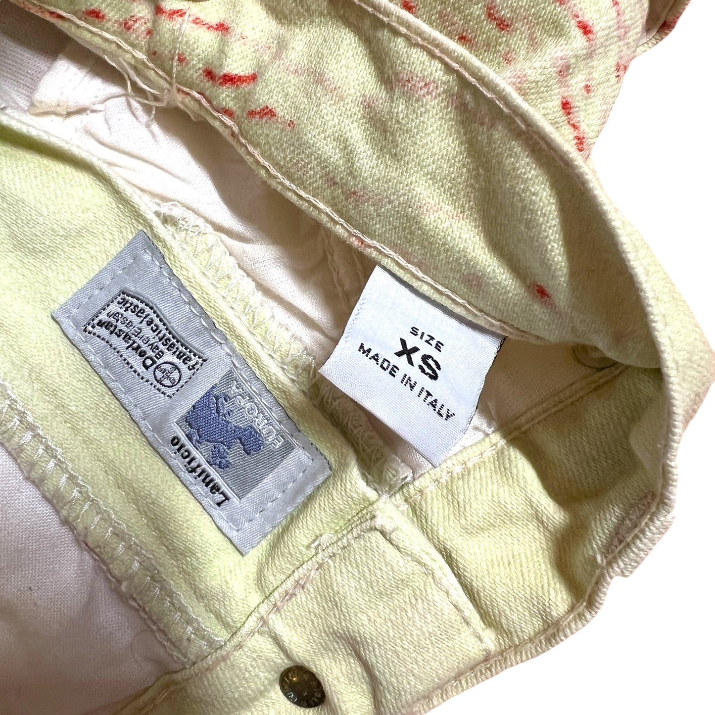 Roberto Cavalli Yellow & Red Striped Shine Jeans - Outfit Repeater