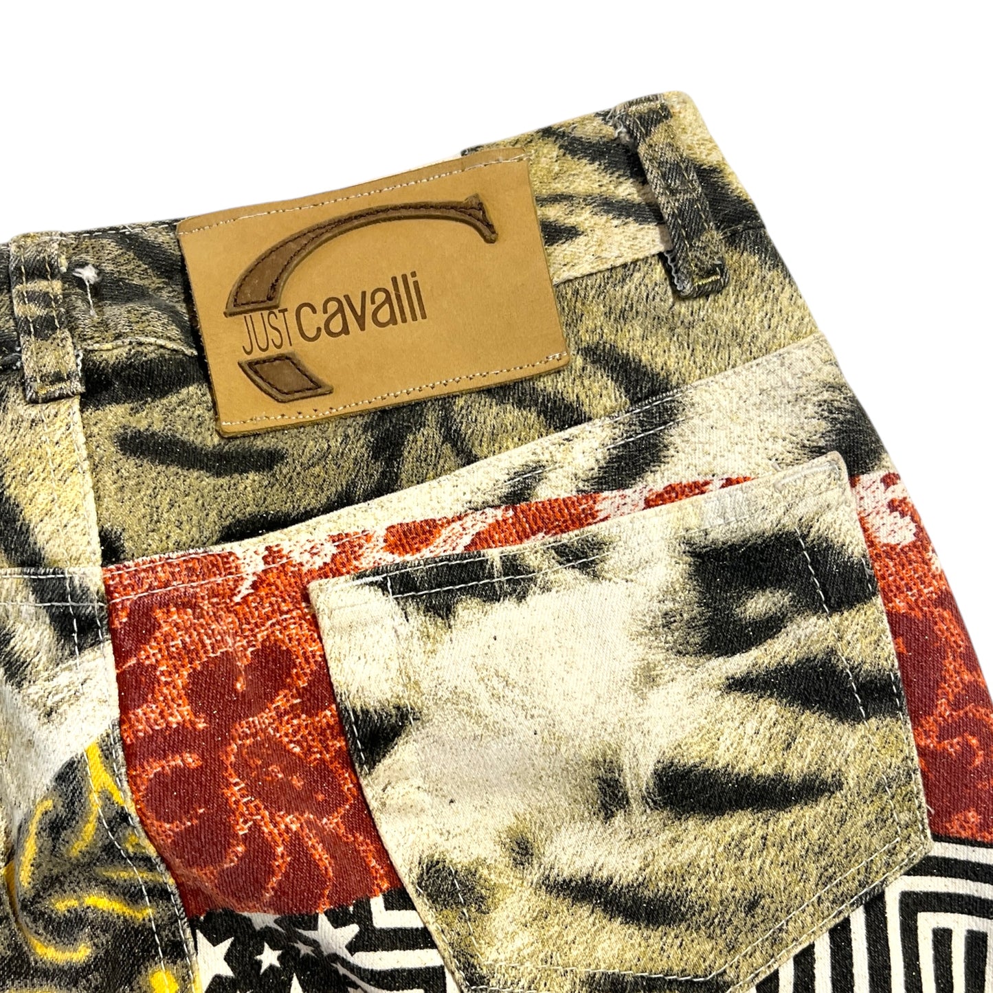 Just Cavalli by Roberto Cavalli Patchwork Print Multicolor Jeans - Outfit Repeater