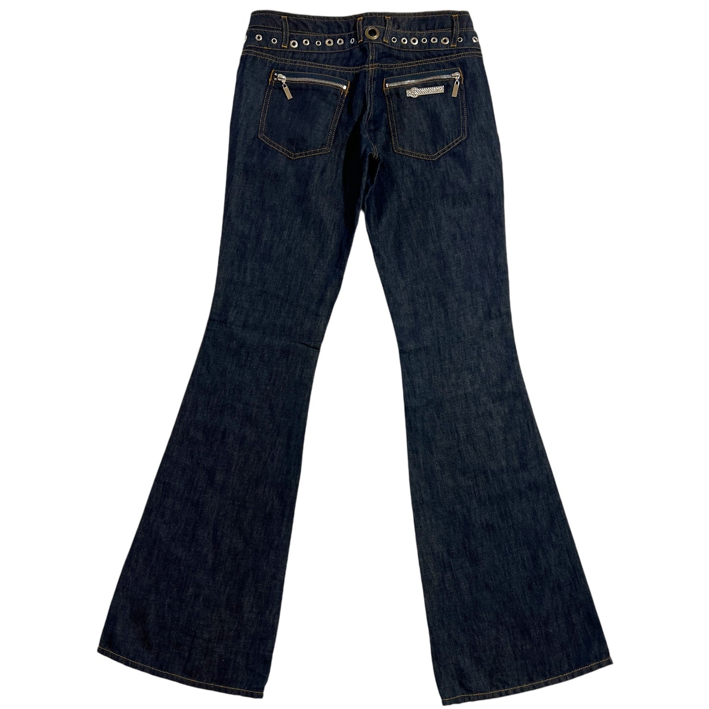 Just Cavalli by Roberto Cavalli Dark Wash Rivet Jeans - Outfit Repeater