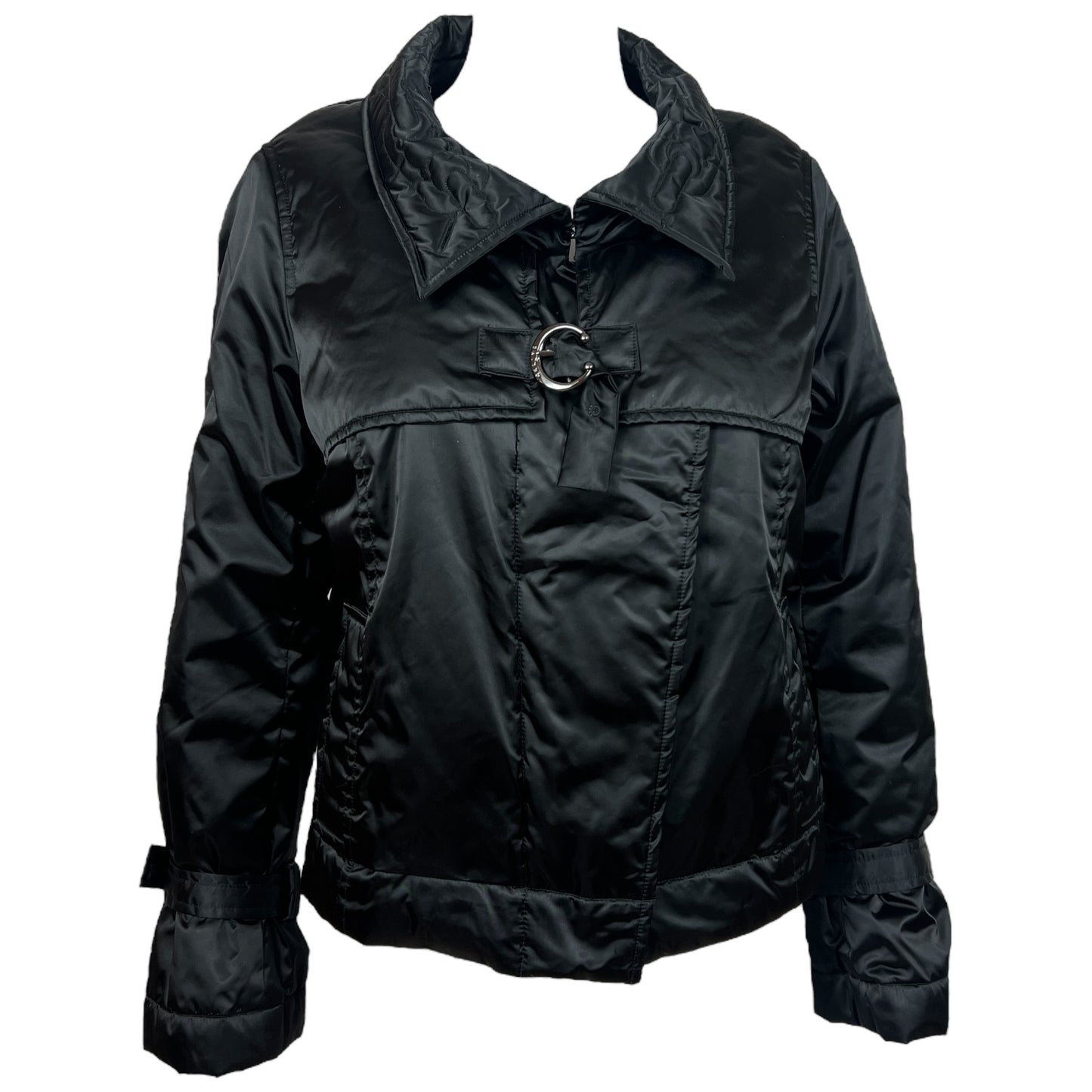 Celine Black Bomber Puffer Coat with High Collar