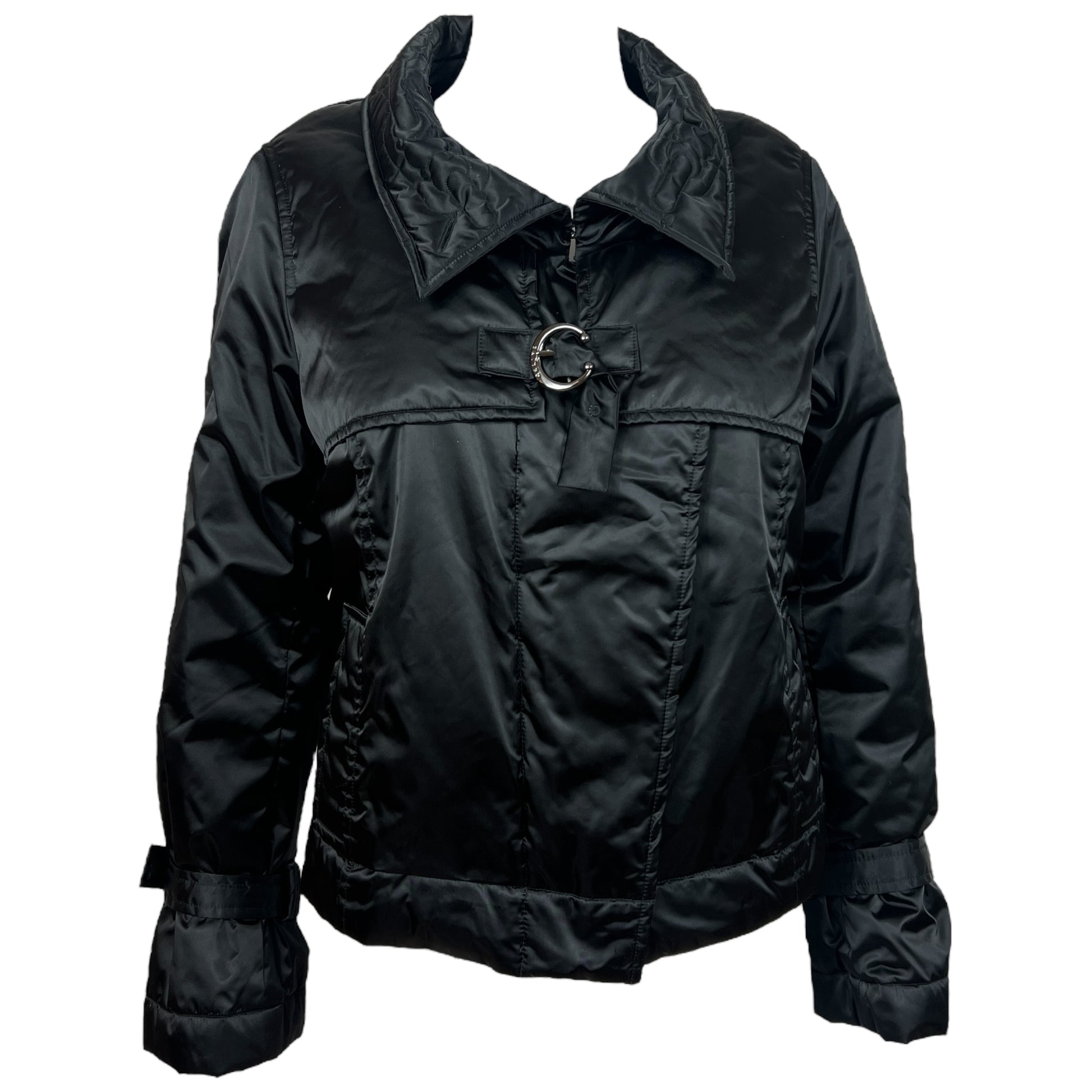 Celine Black Bomber Puffer Coat with High Collar