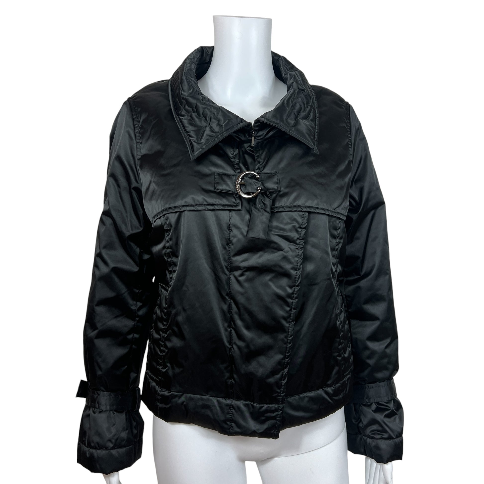 Celine Black Bomber Puffer Coat with High Collar