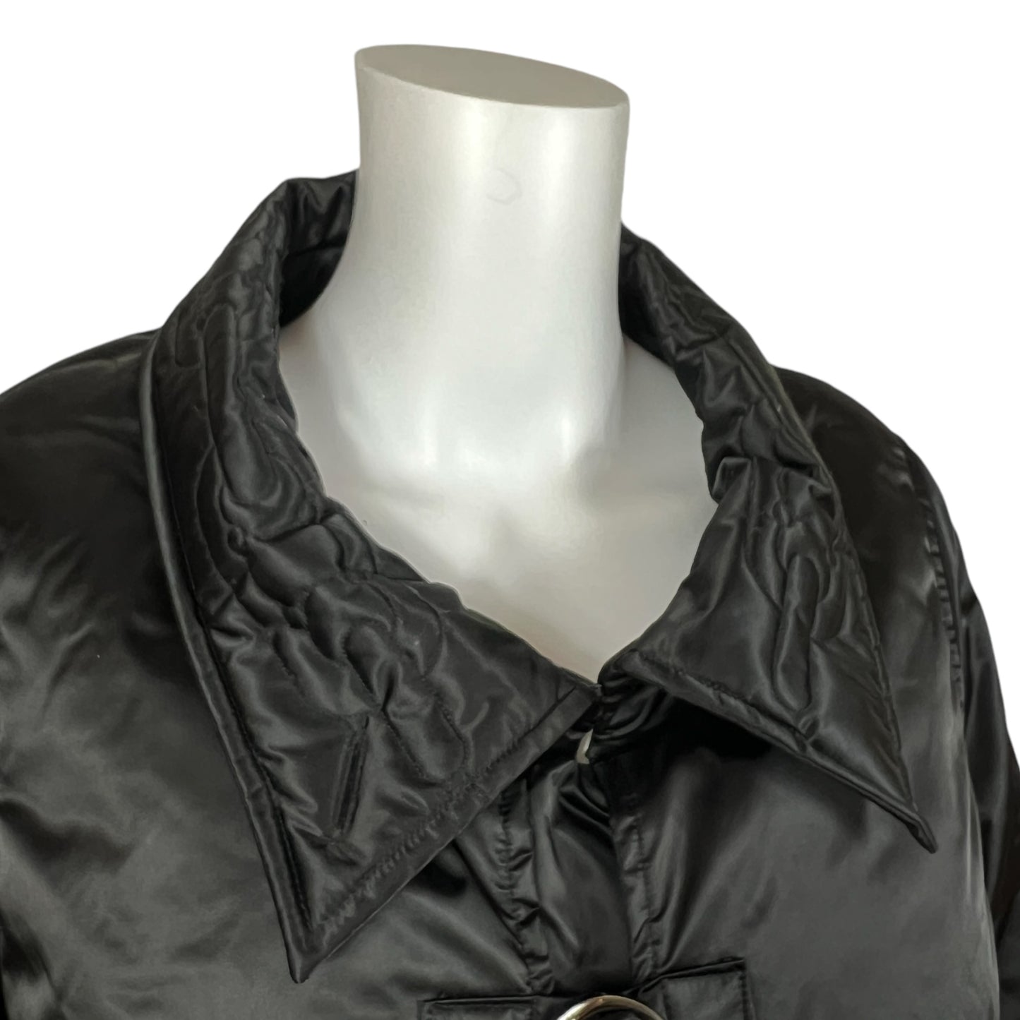 Celine Black Bomber Puffer Coat with High Collar
